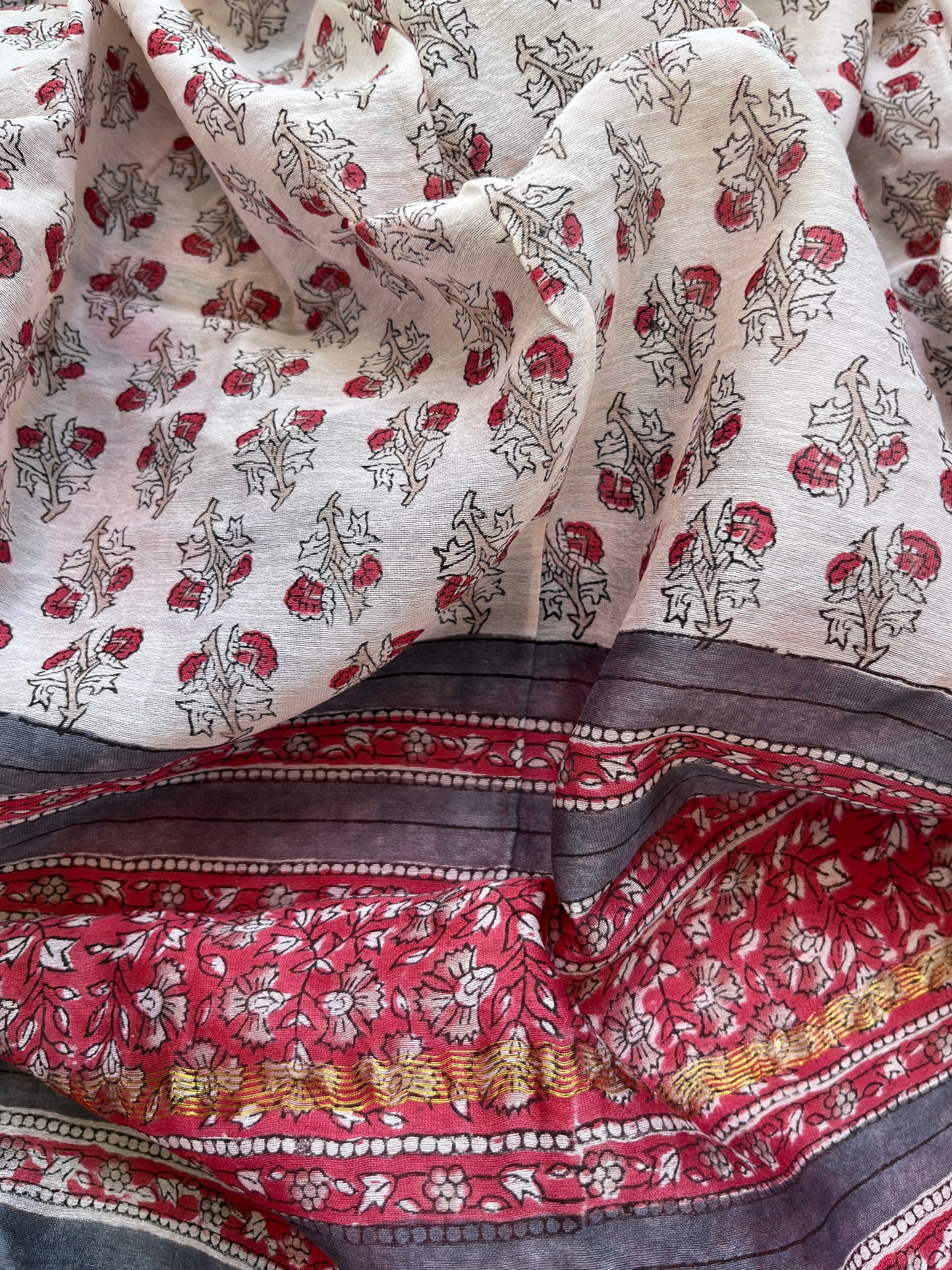 Cotton kurta bottom chanderi dupatta