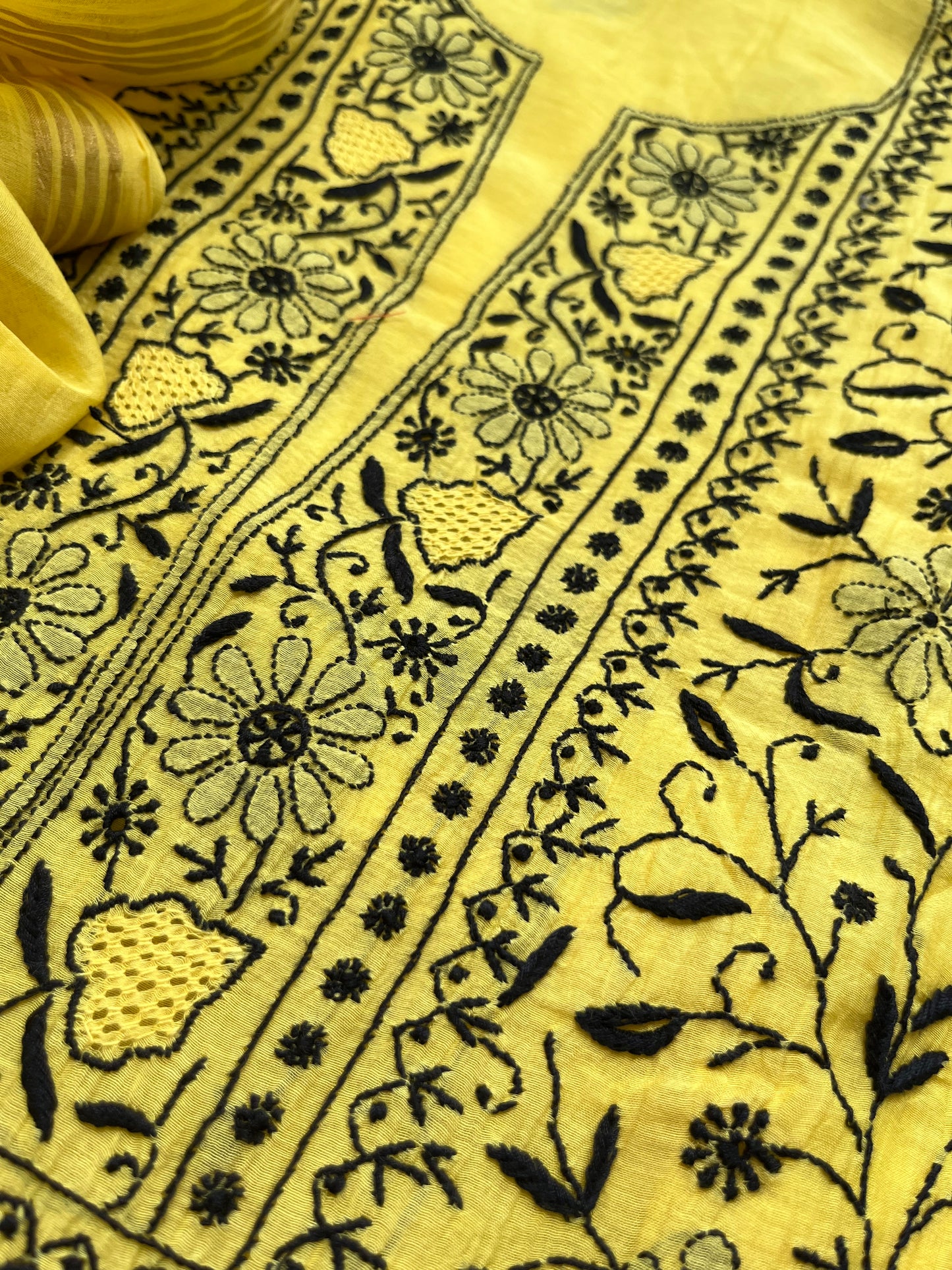 Chanderi Chikankari Kurta Dupatta