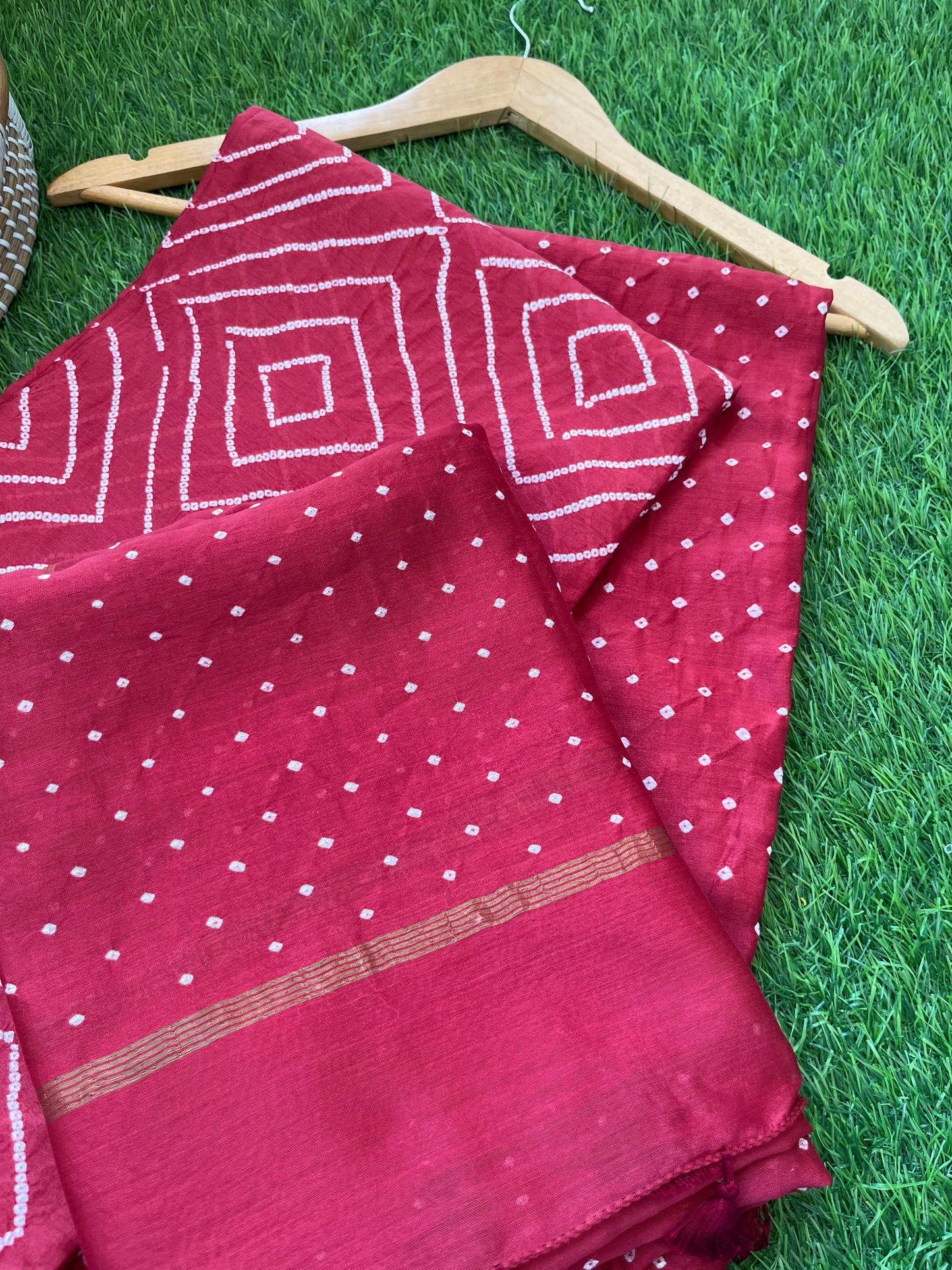 Bandhani kurta bottom dupatta