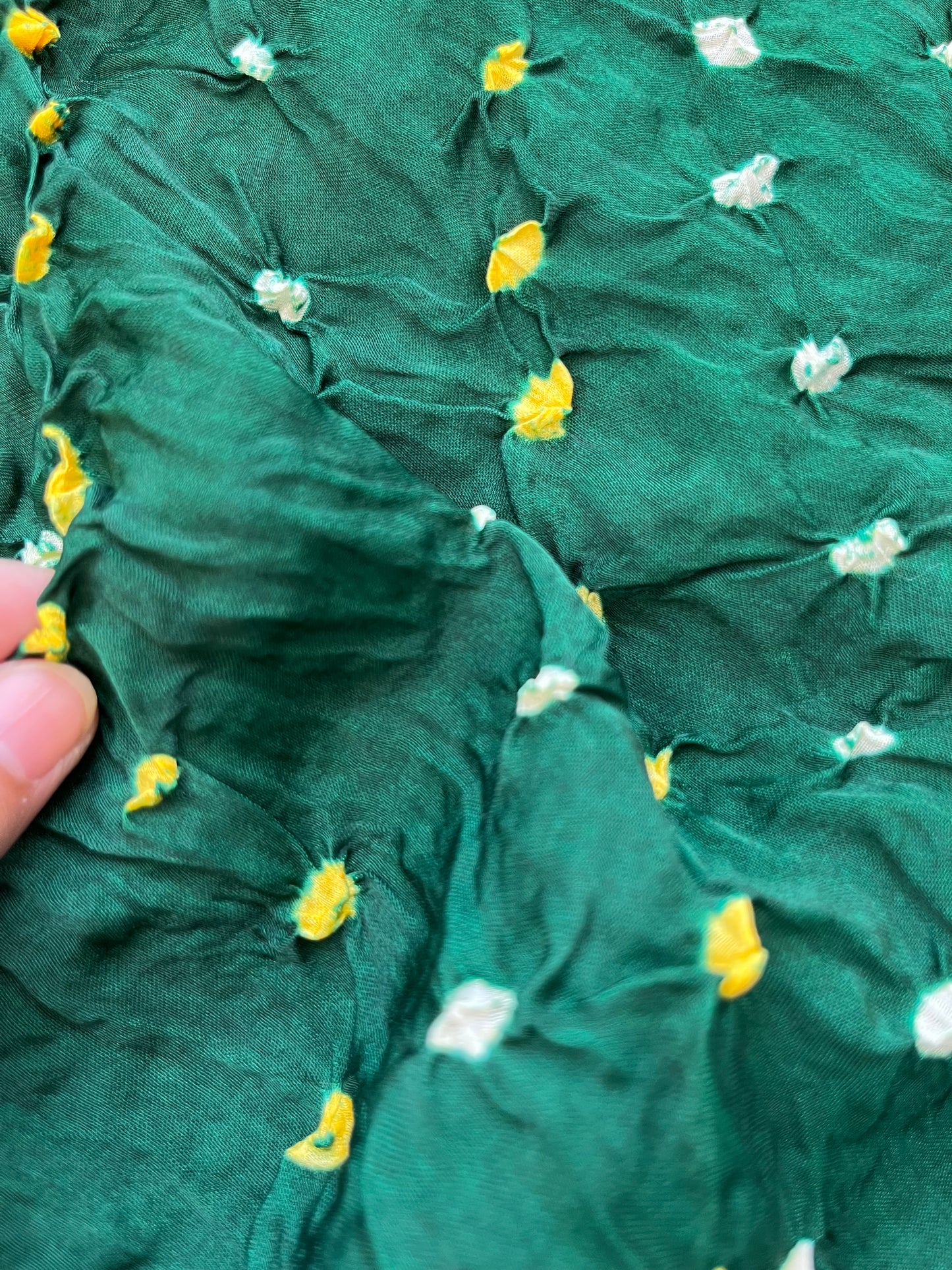 Modal Silk bandhani fabric