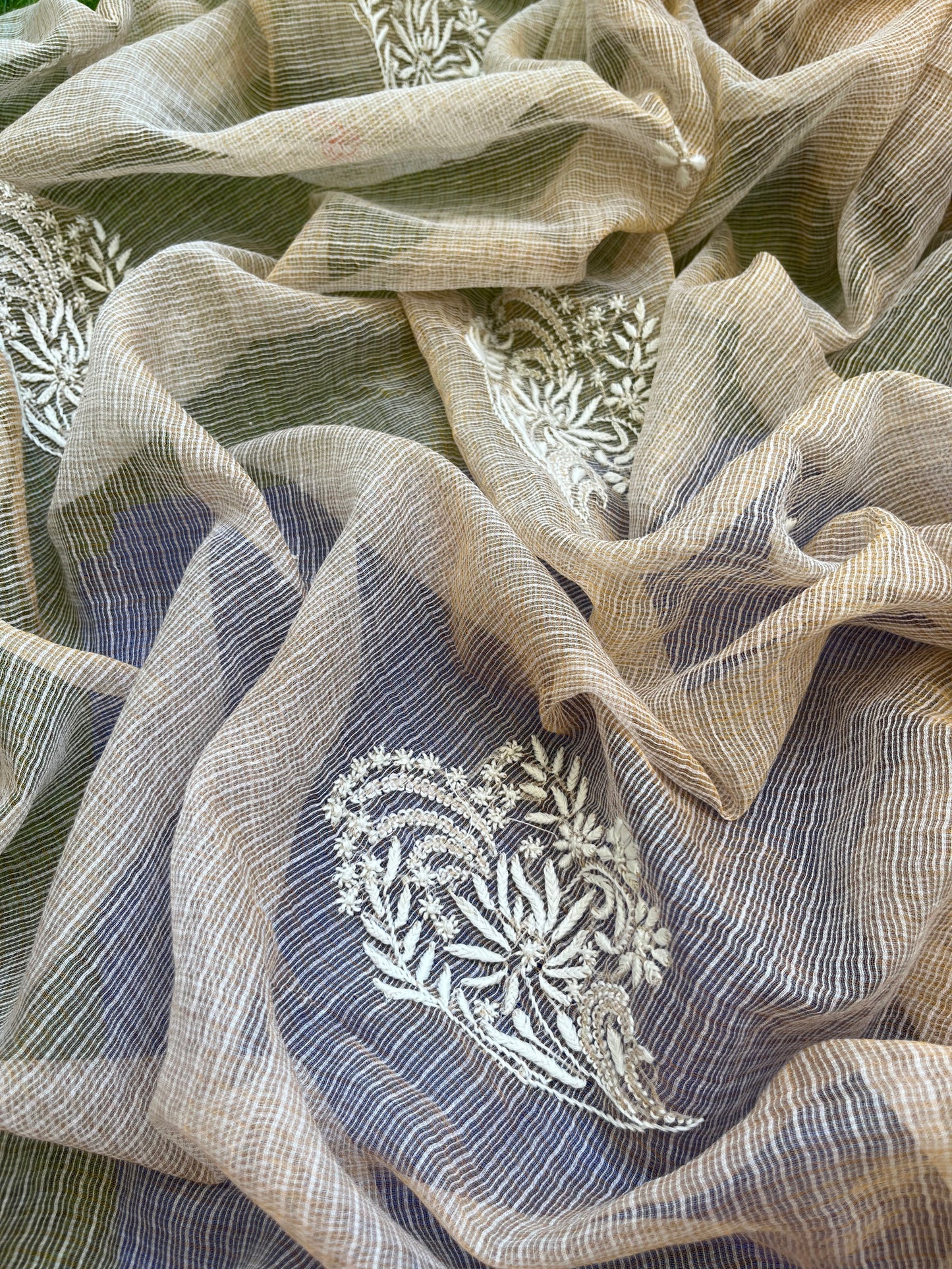 Chanderi kurta kurta fabric kota silk chikan work dupatta