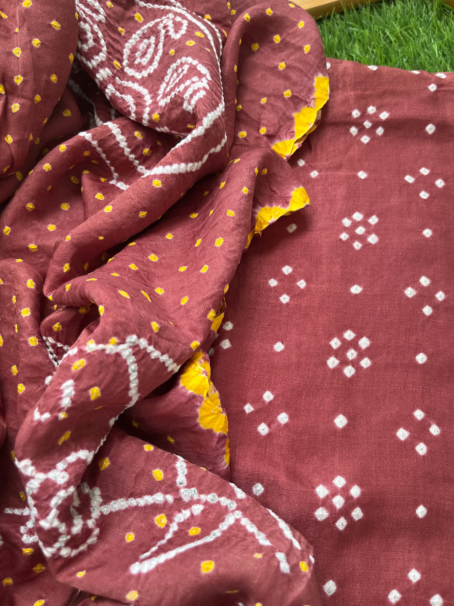 Gajji silk Bandhani dupatta kurta