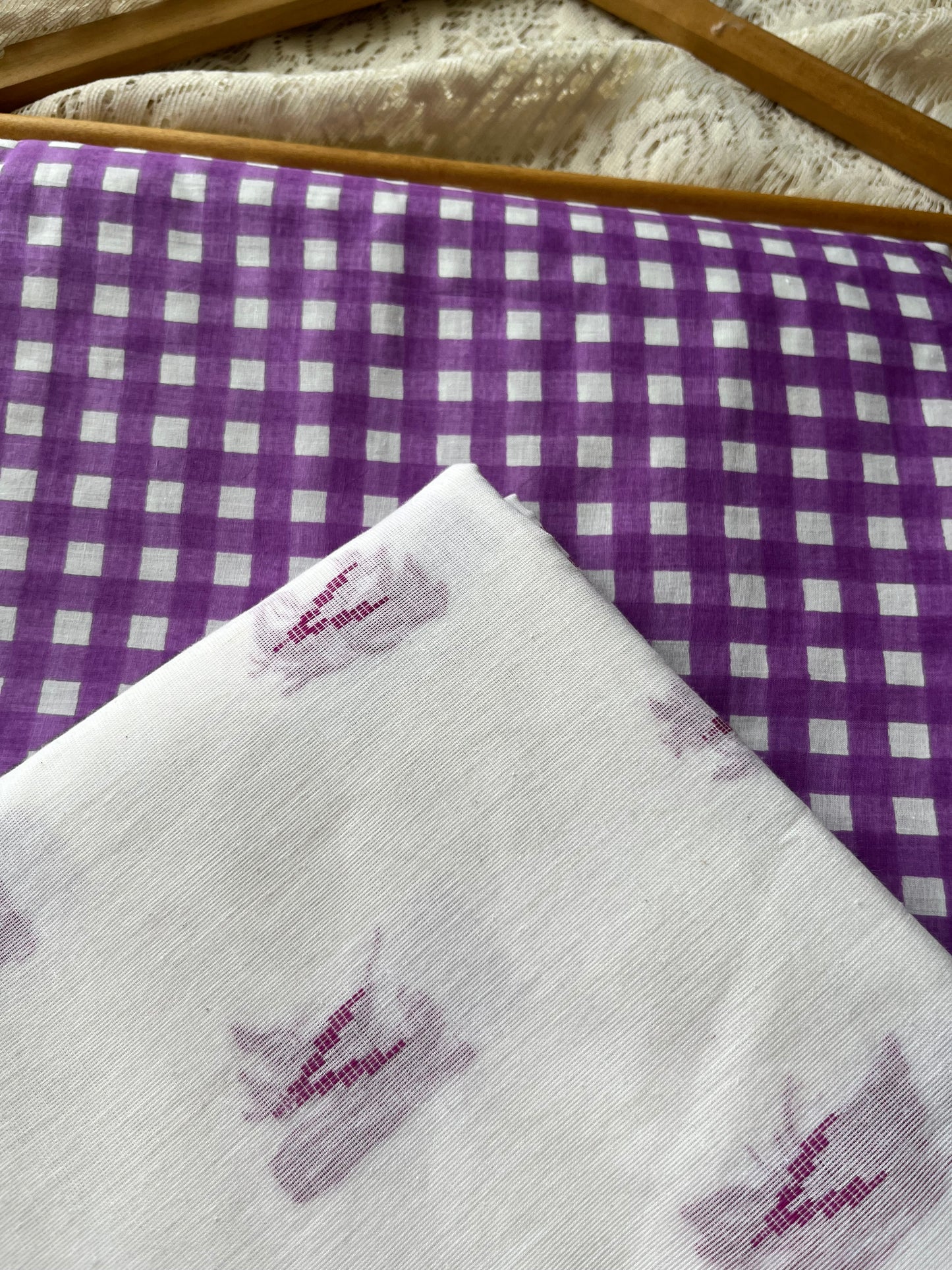 Check Cotton kurta Bottom