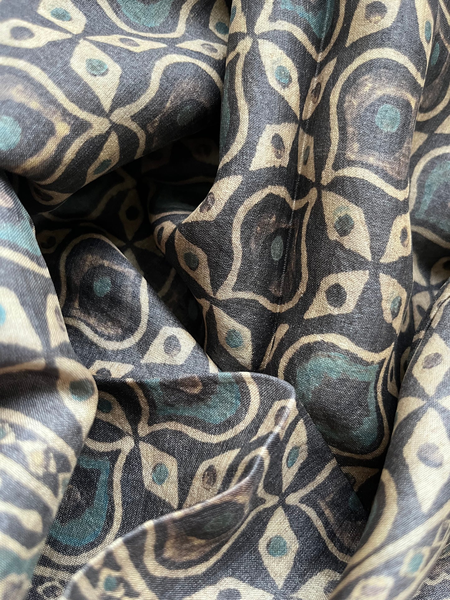 Tussar silk Ajrakh Kurta and dupatta