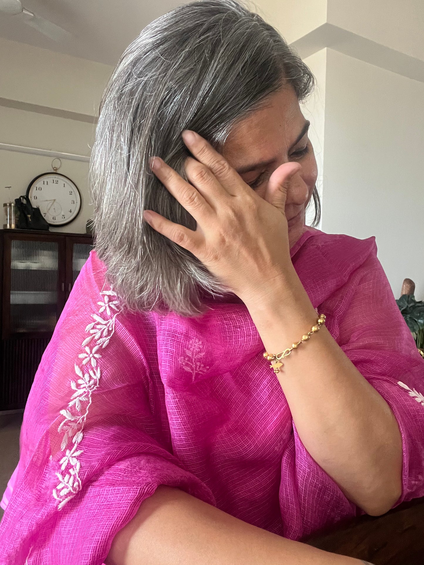 Chanderi chikan kurta and Dupatta