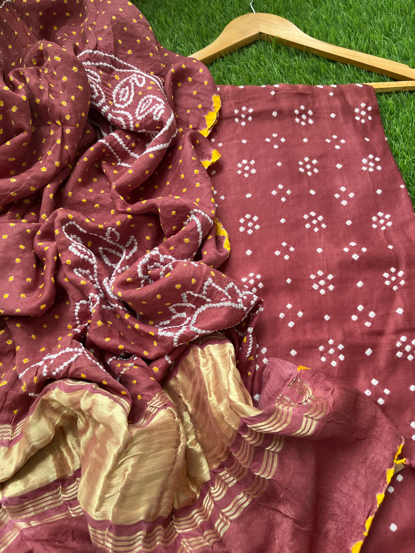 Gajji silk Bandhani dupatta kurta