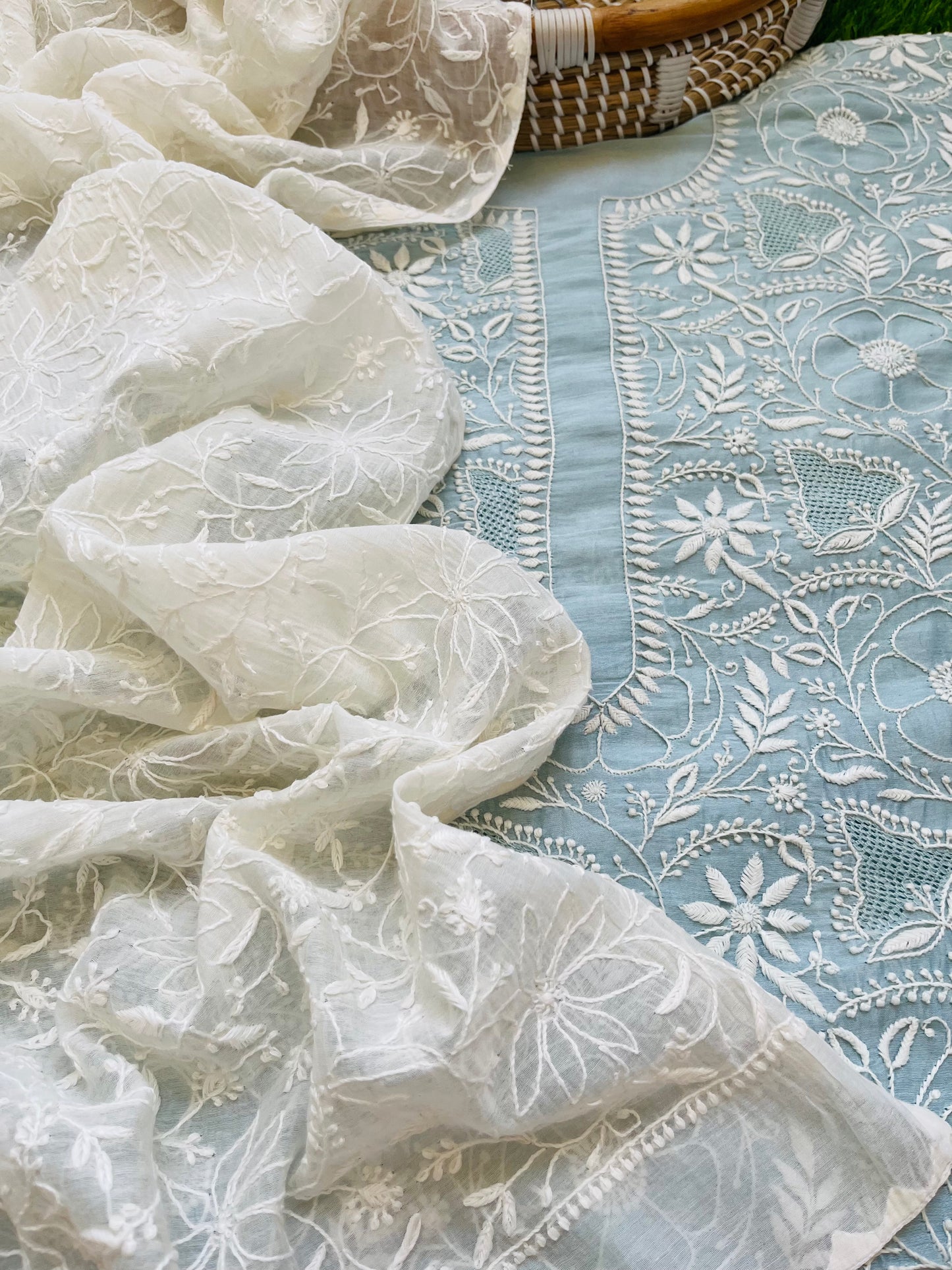 Chanderi Chikankari Kurta