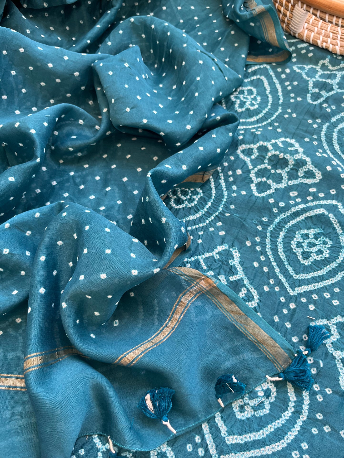 Bandhani kurta dupatta
