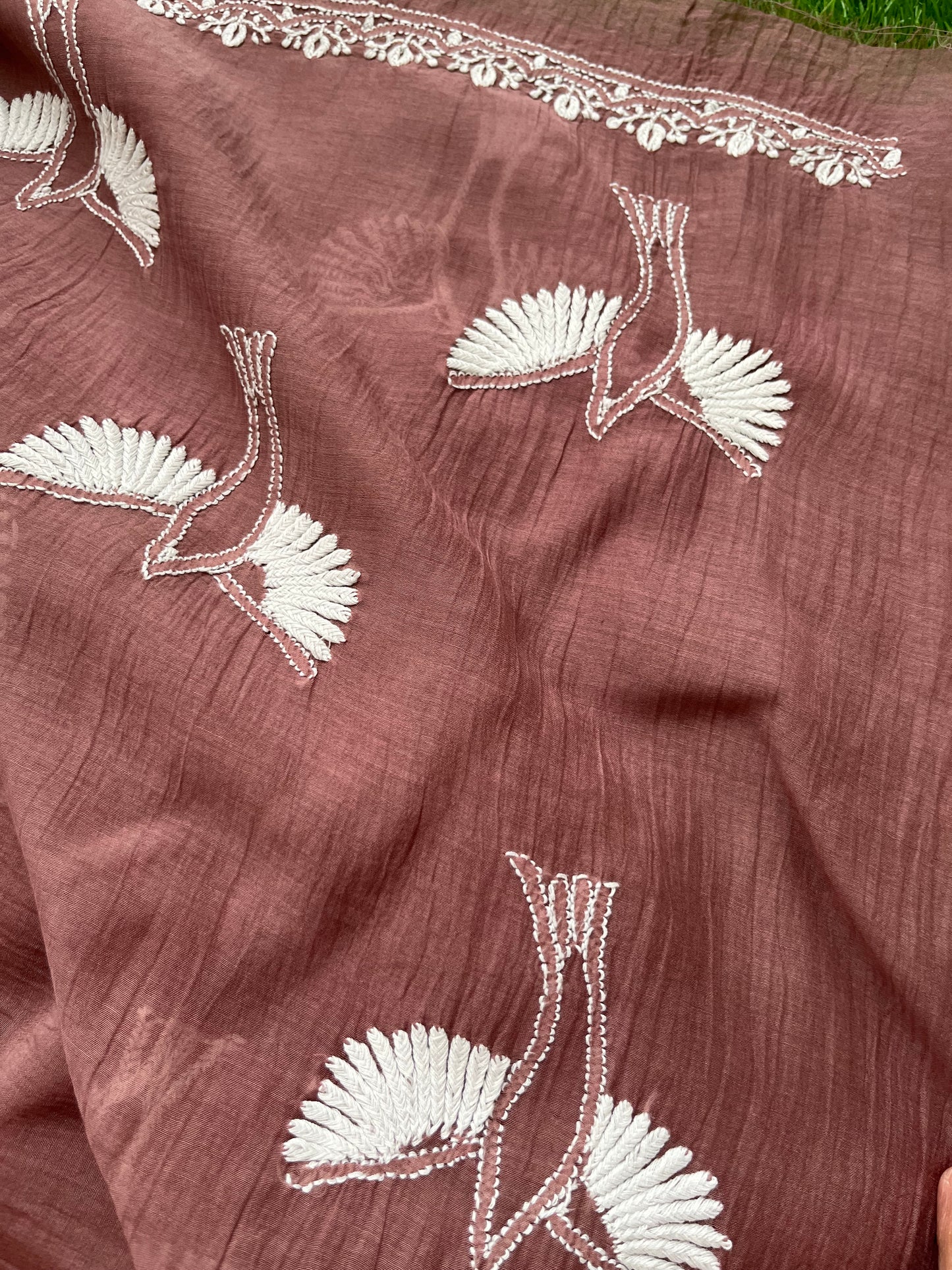 Chanderi Chikankari Kurta Dupatta