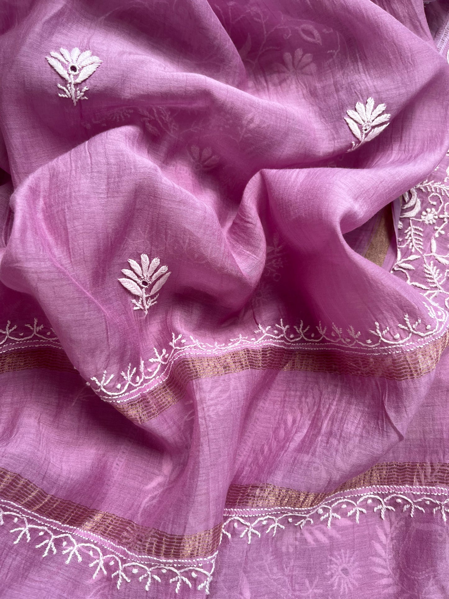 Chanderi Chikankari Kurta Dupatta