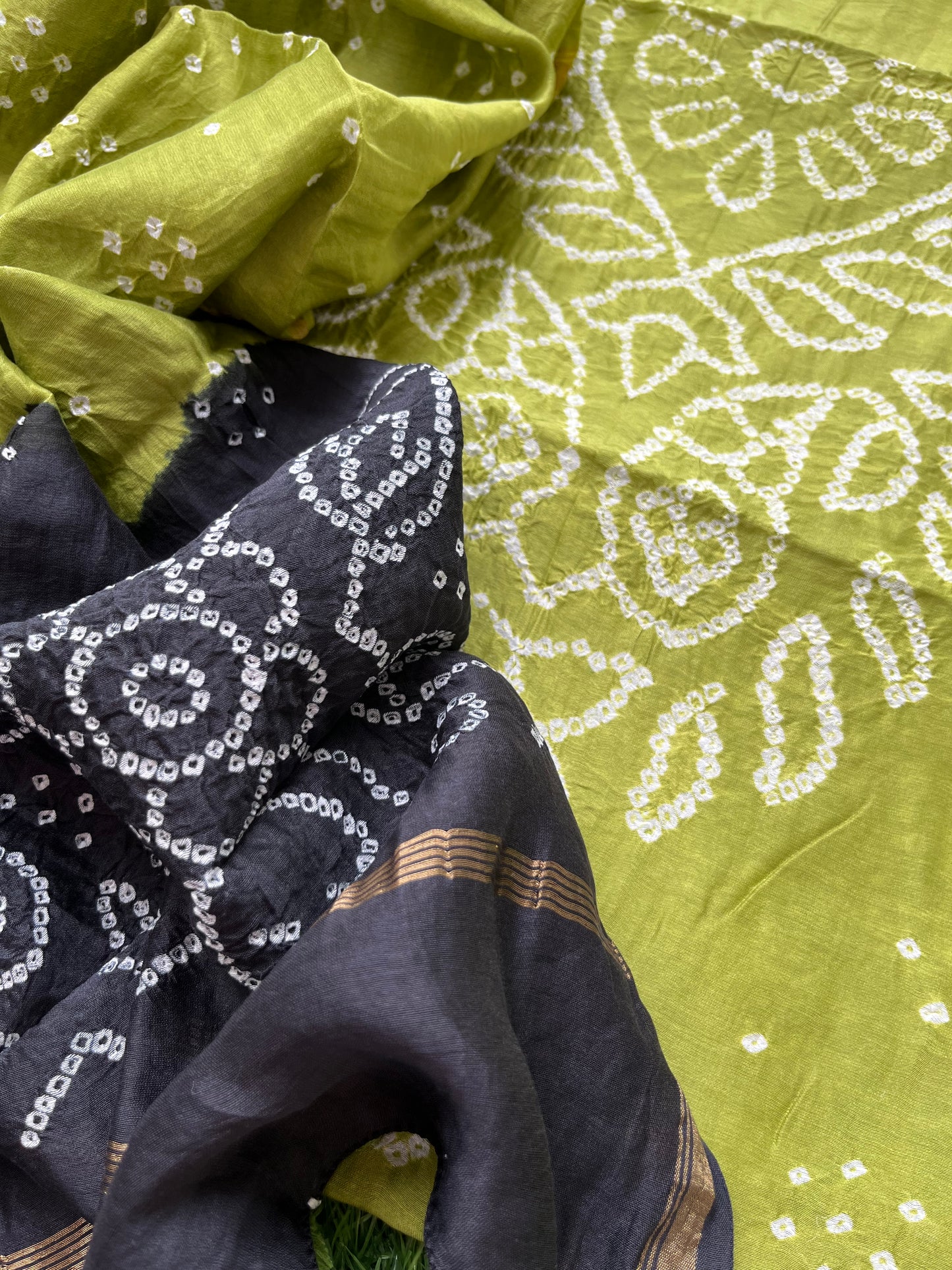 Chanderi Bandhani kurta dupatta