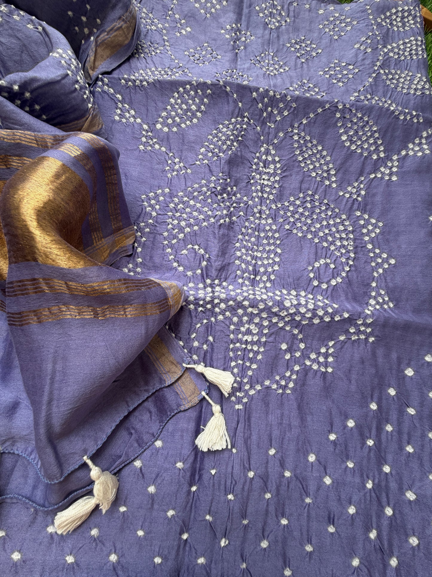 Chanderi Bandhani kurta dupatta