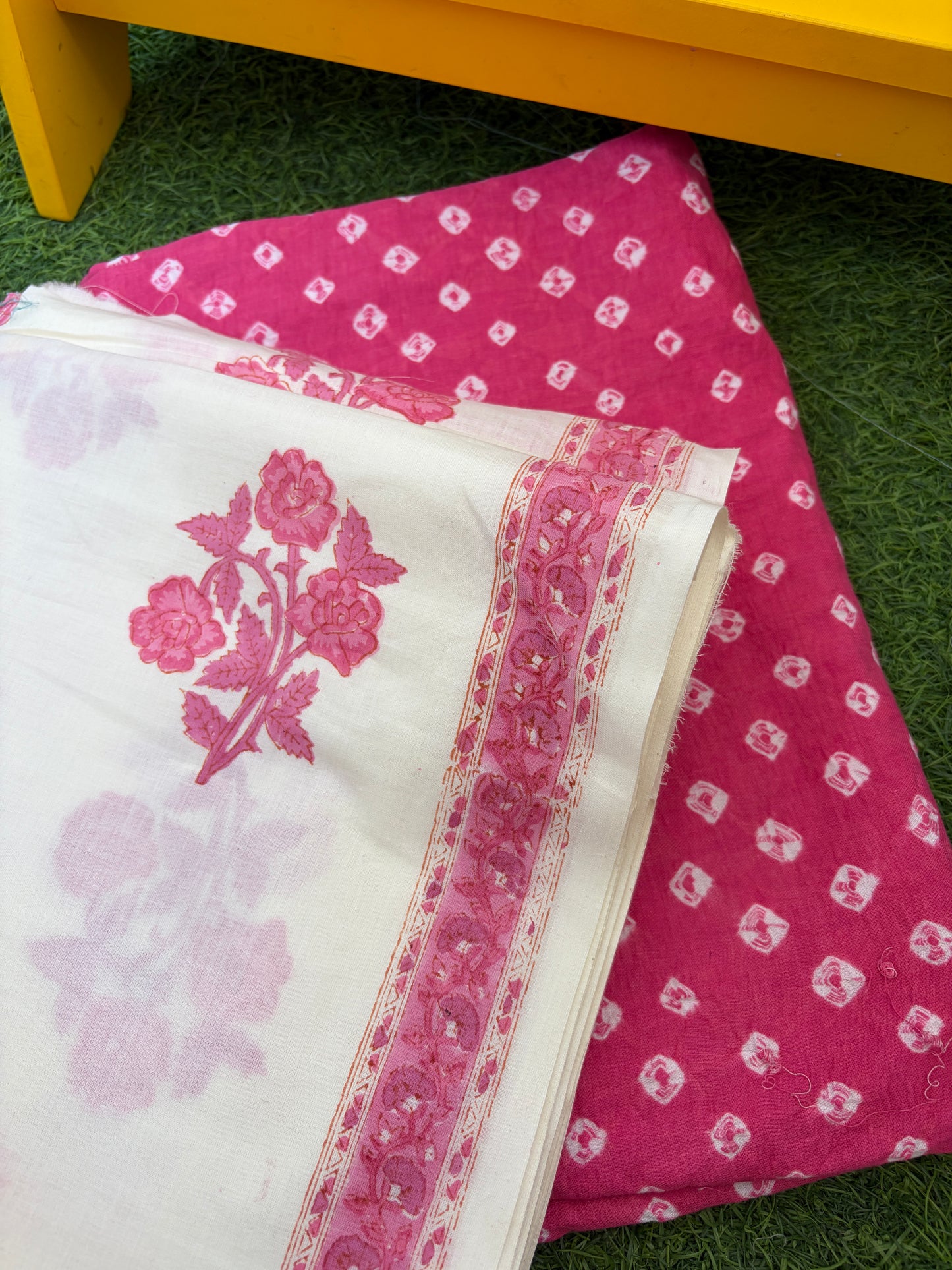 Cotton bandhani and print set