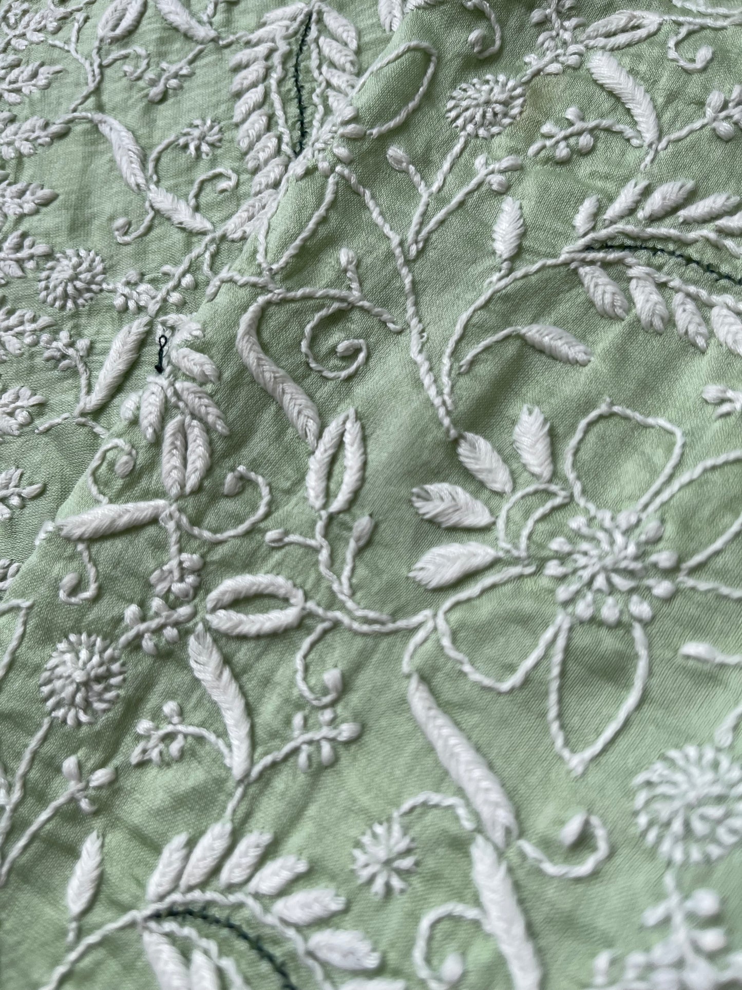 Chanderi Chikankari Kurta bandhani Dupatta