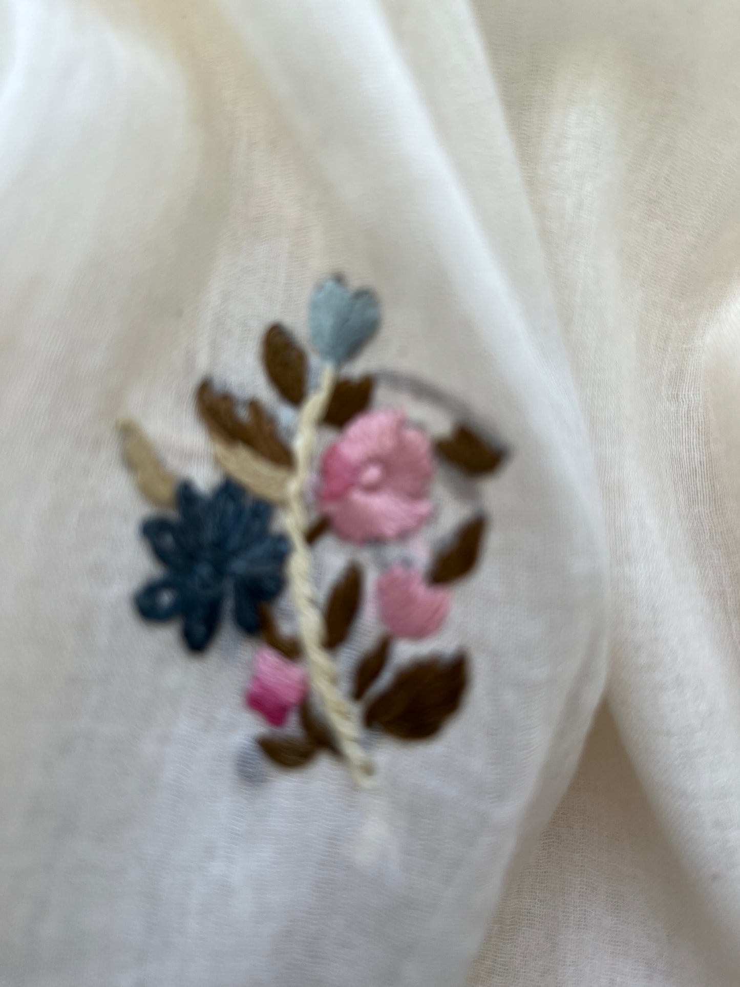 Handwoven Cotton knot work embroidered kurta dupatta and plain bottom fabric
