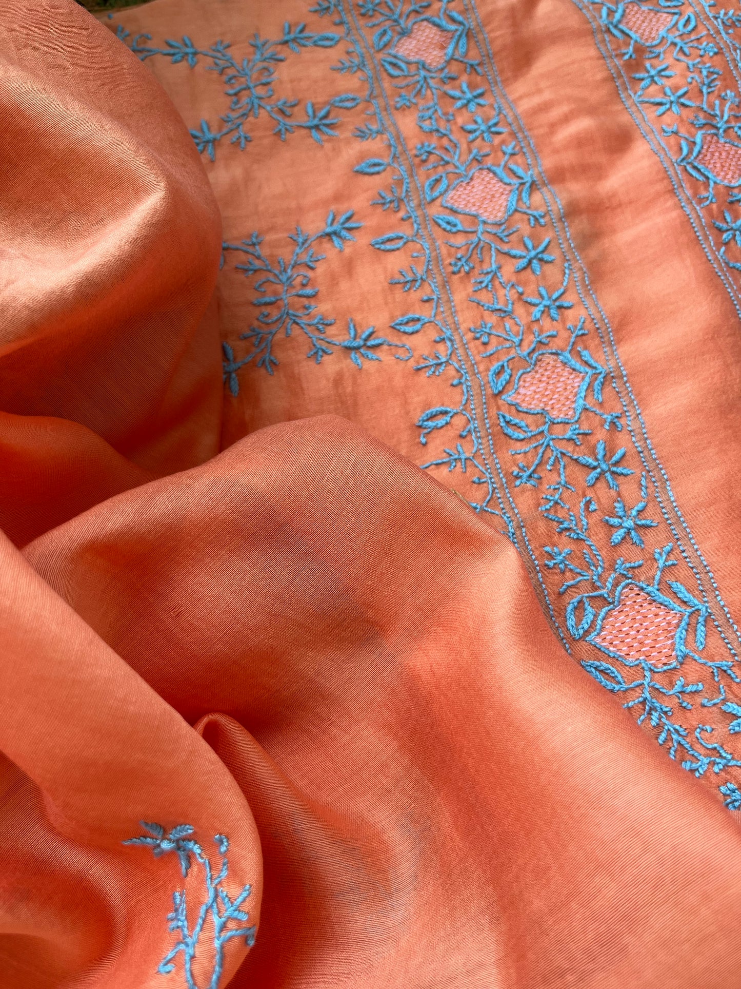 Chanderi Chikankari Kurta Dupatta