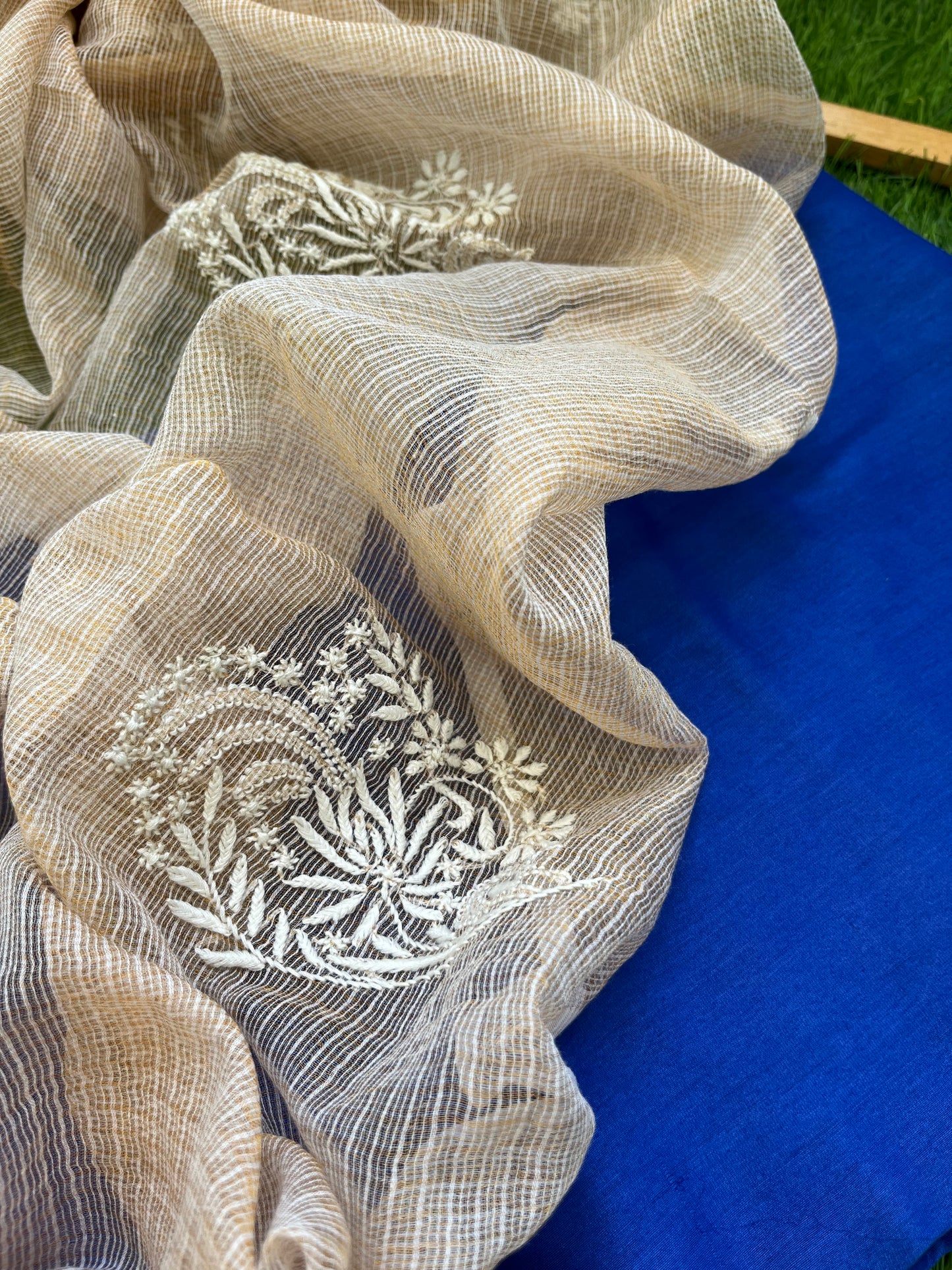 Chanderi kurta kurta fabric kota silk chikan work dupatta