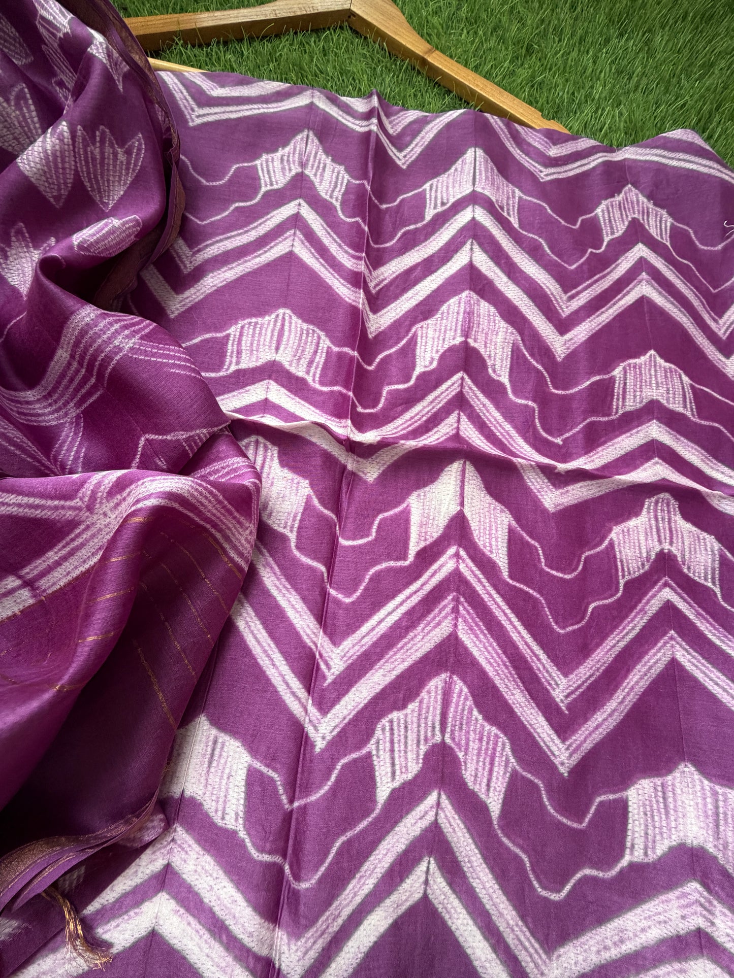 Chanderi Shibori kurta dupatta