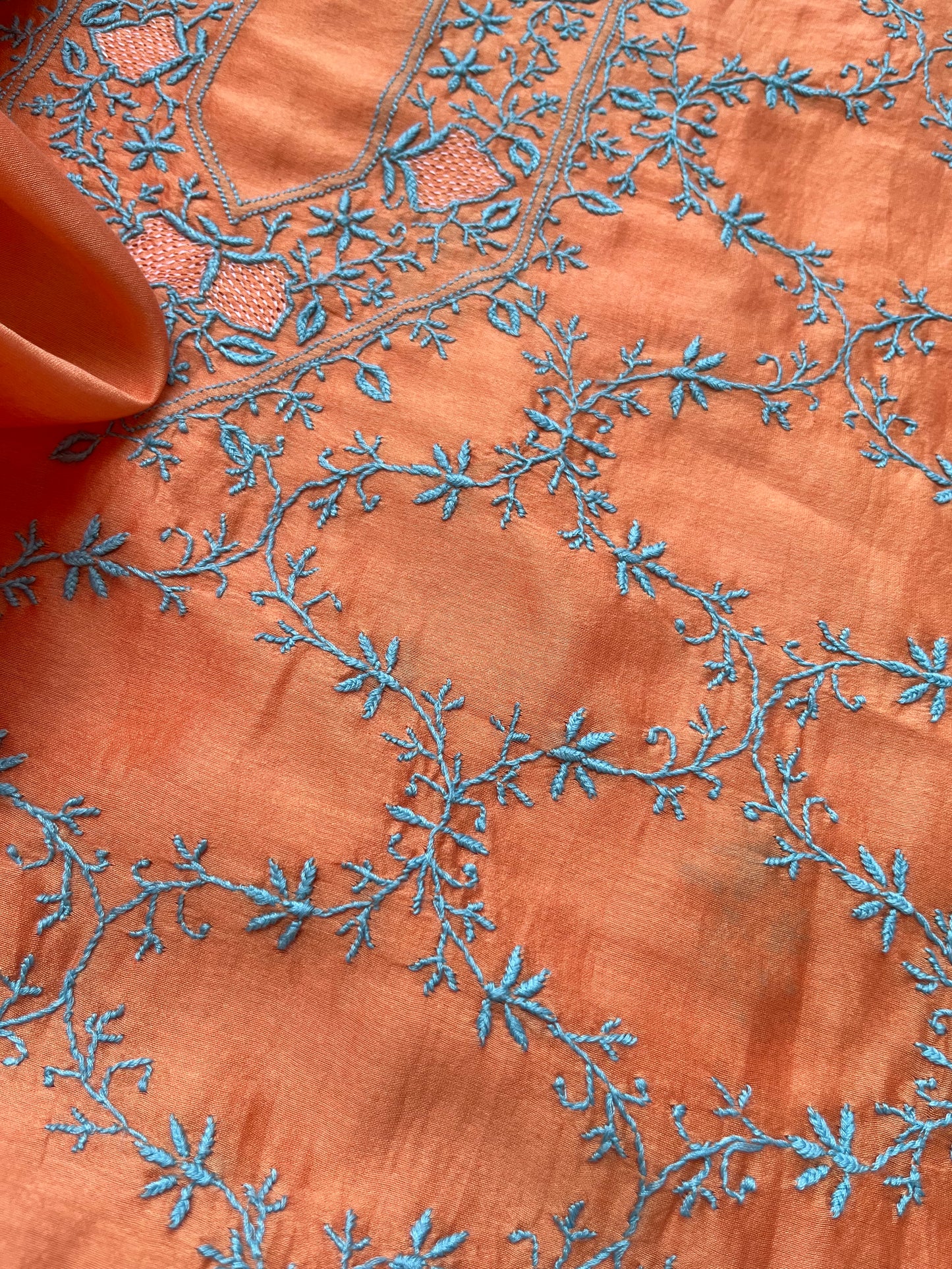 Chanderi Chikankari Kurta Dupatta