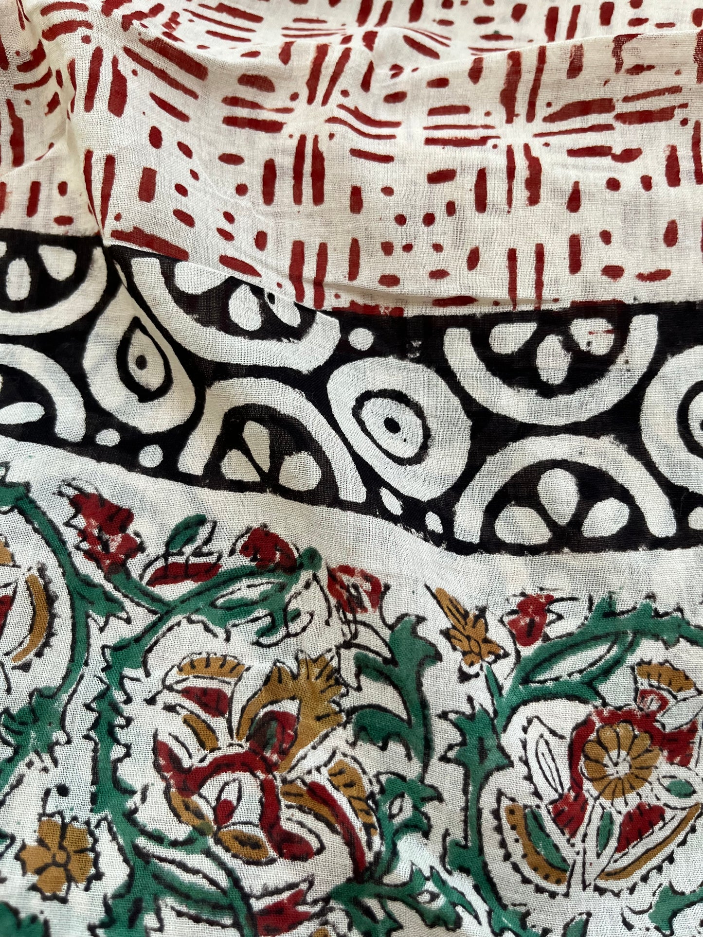 Cotton Kalamkari block print kurta bottom Dupatta