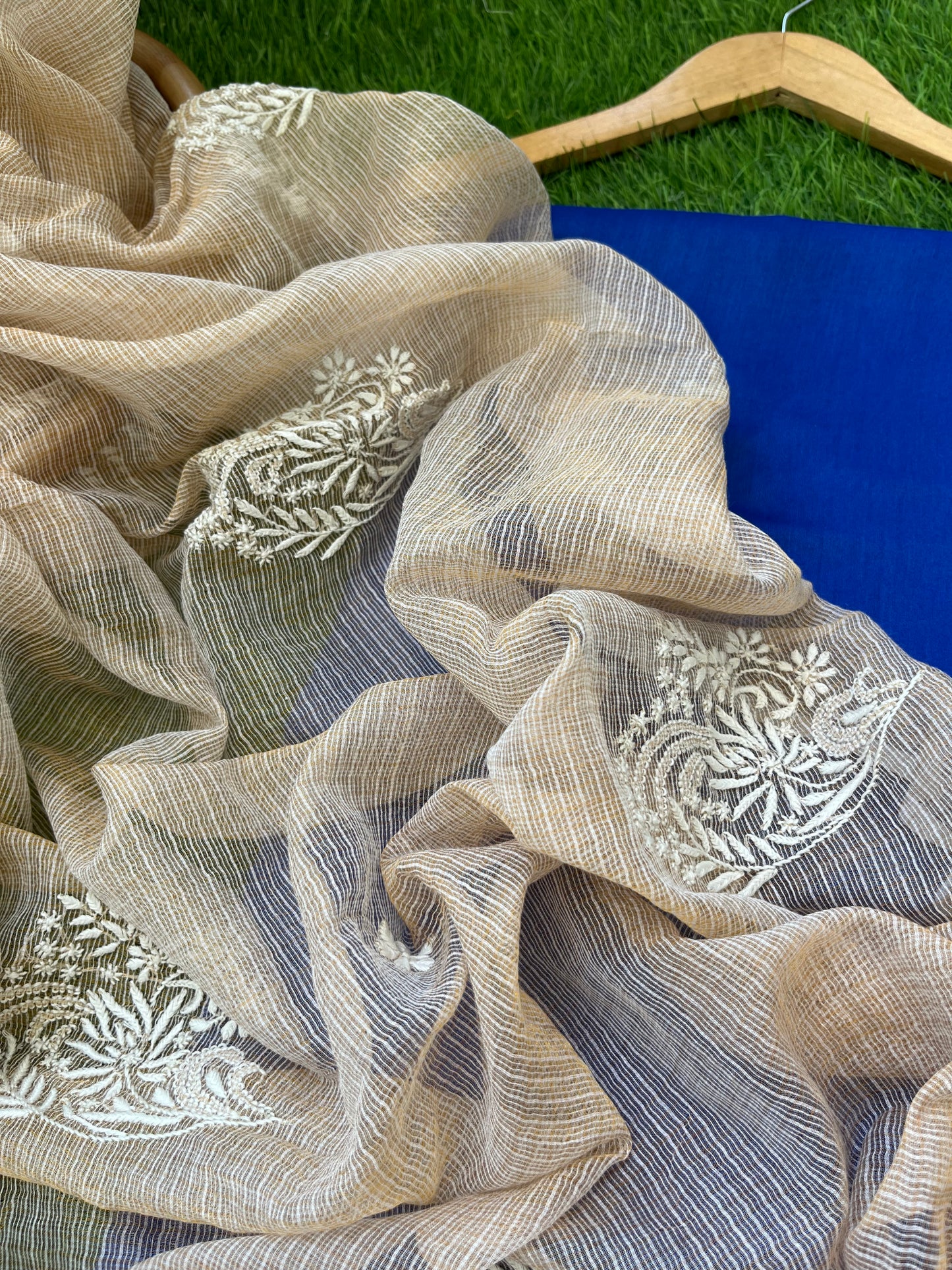 Chanderi kurta kurta fabric kota silk chikan work dupatta