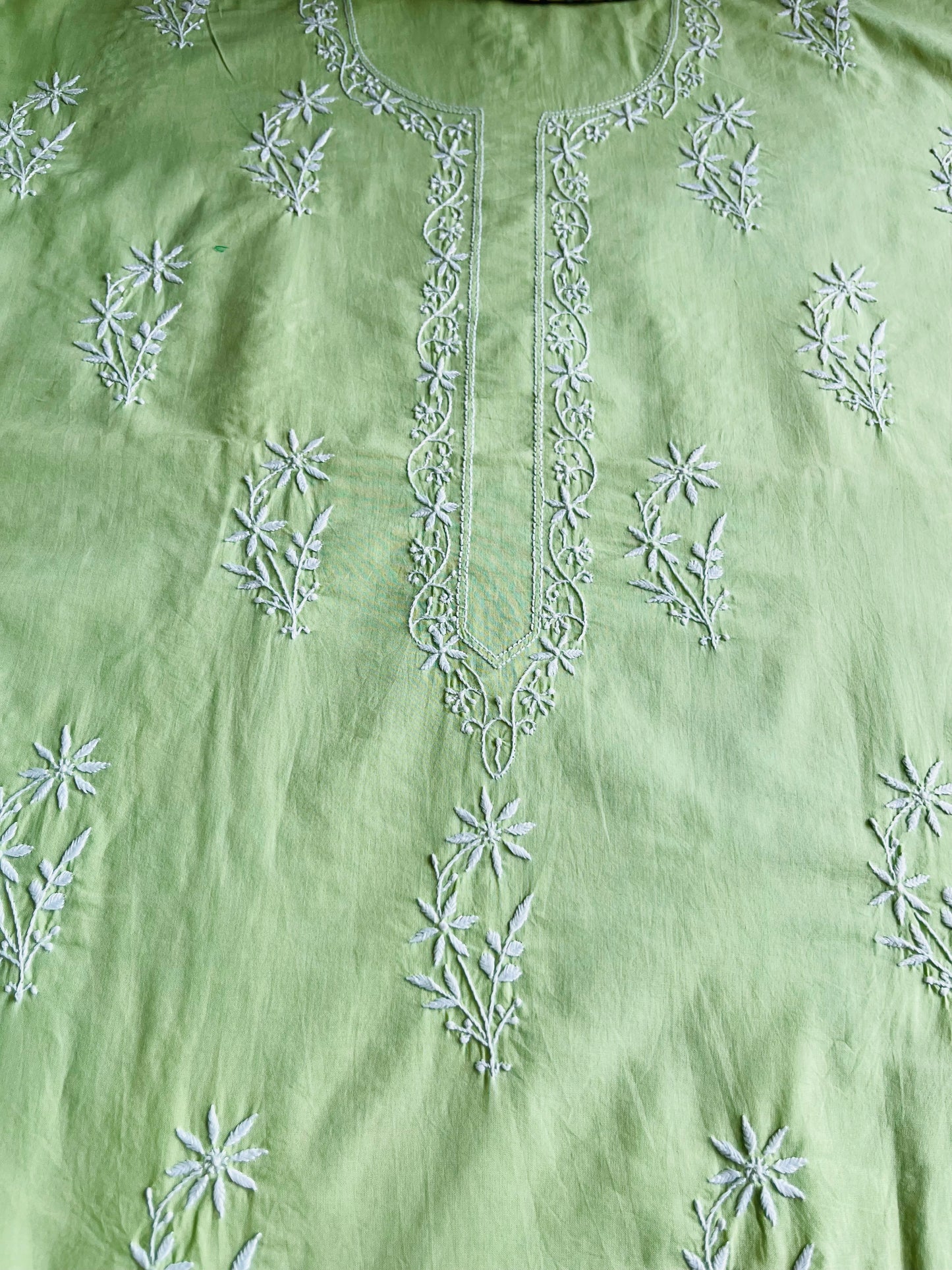 Cotton chikan kurta bottom