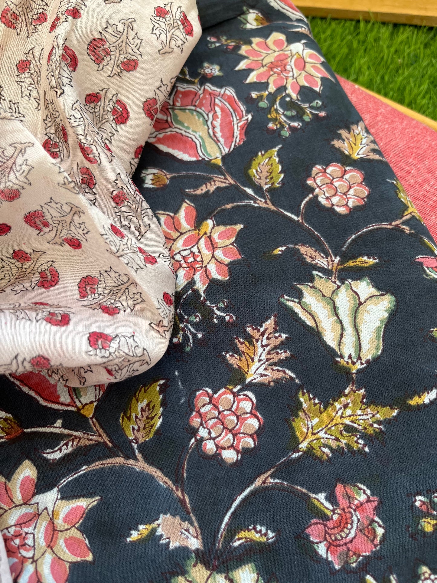 Cotton kurta bottom chanderi dupatta