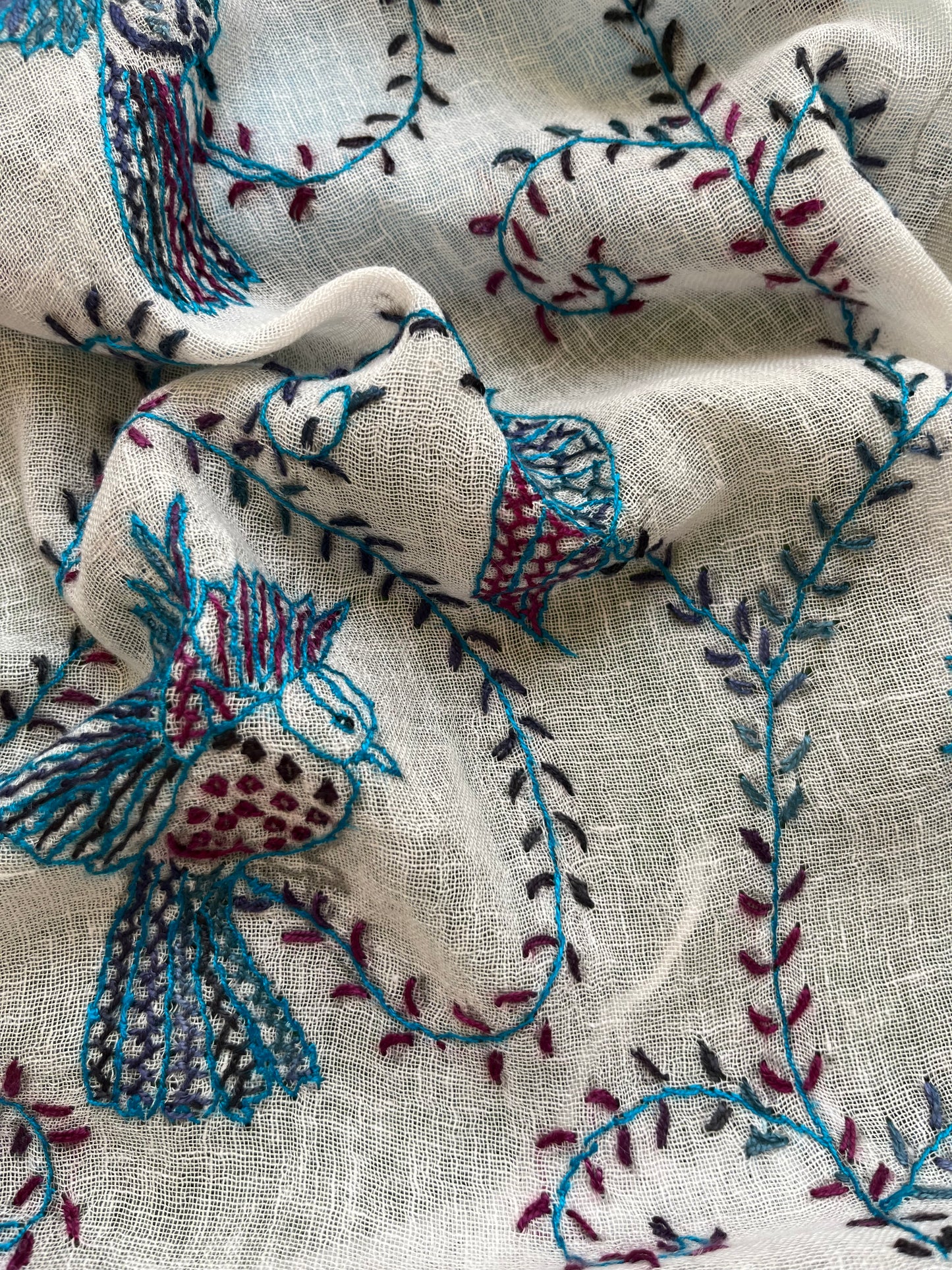 Linen sozni Dupatta set