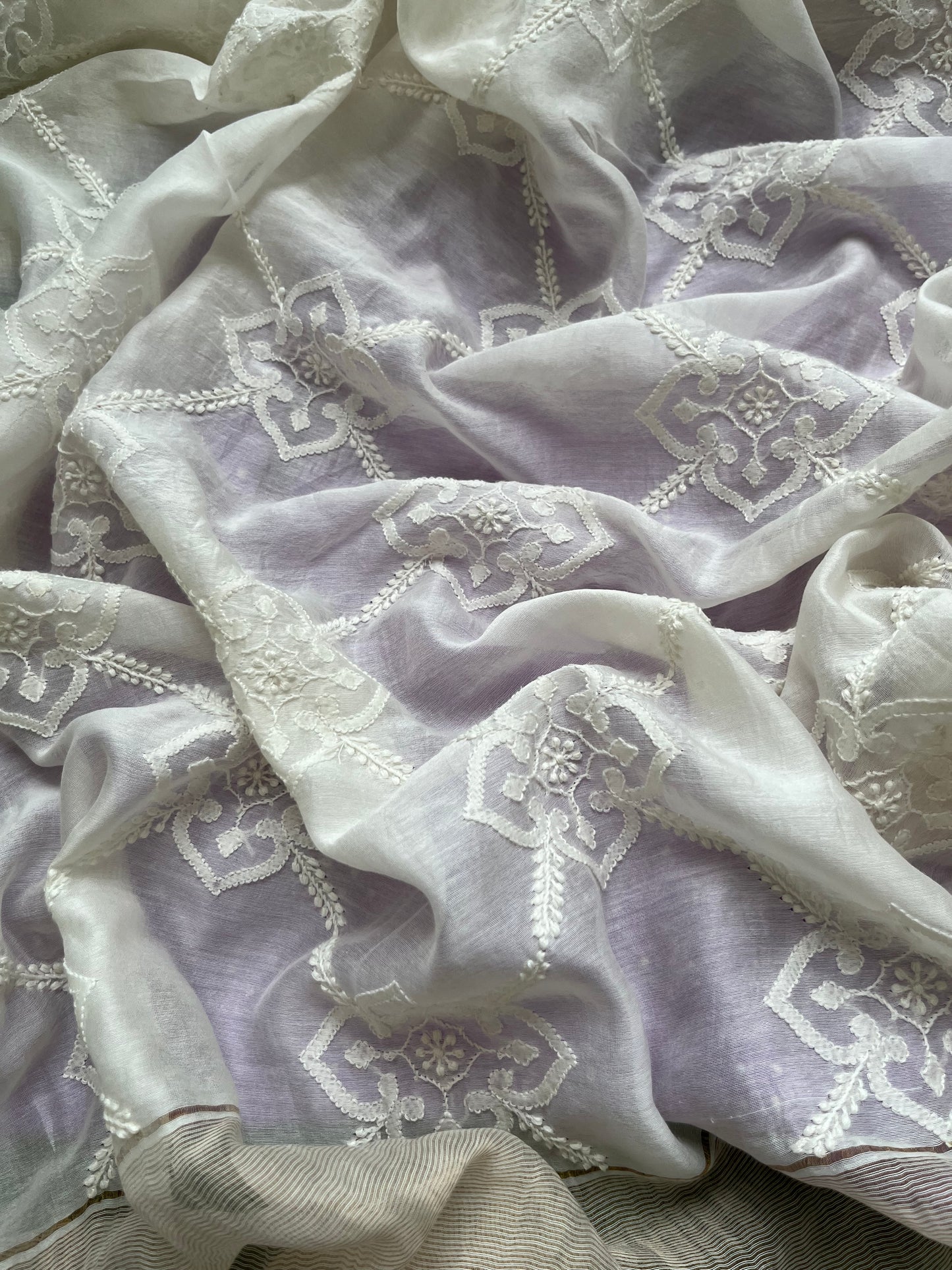 Chikankari chanderi dupatta silk bandhani kurta