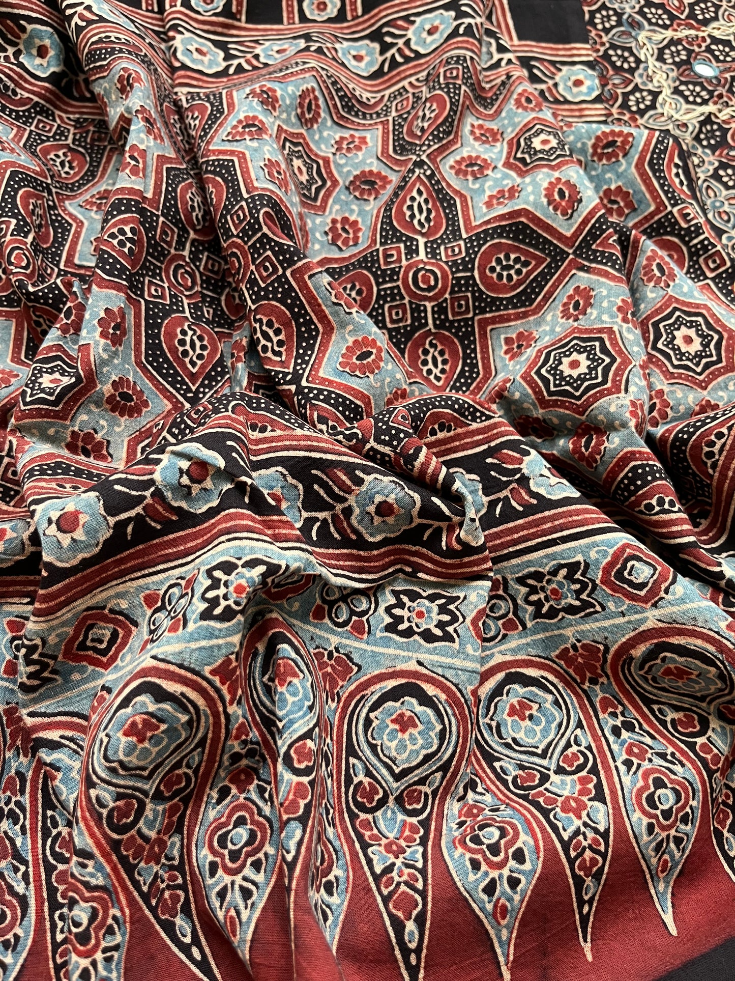 Ajrakh cotton Kurta and dupatta