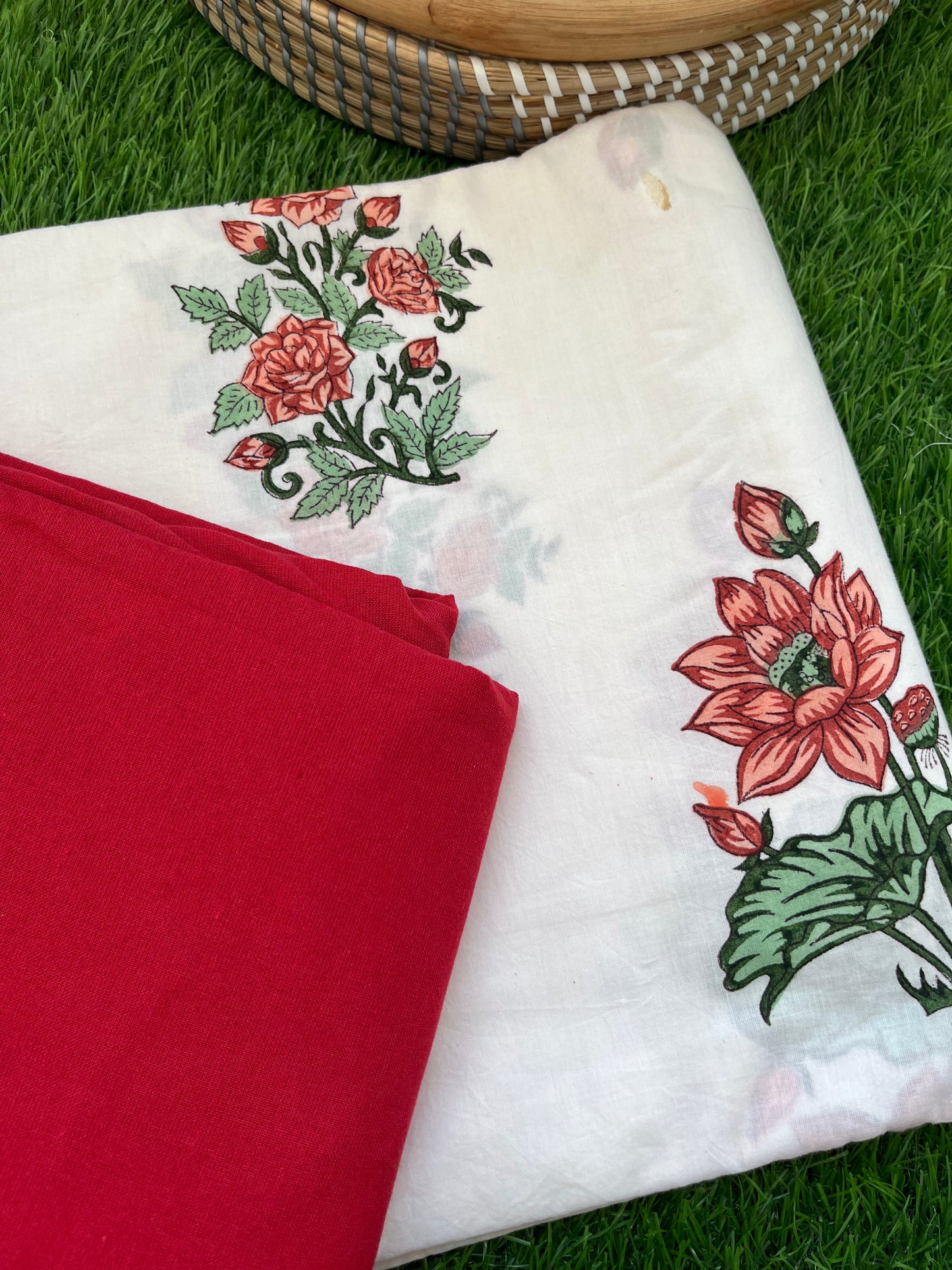 Kurta Bottom Co-Ord Set (Block Print)