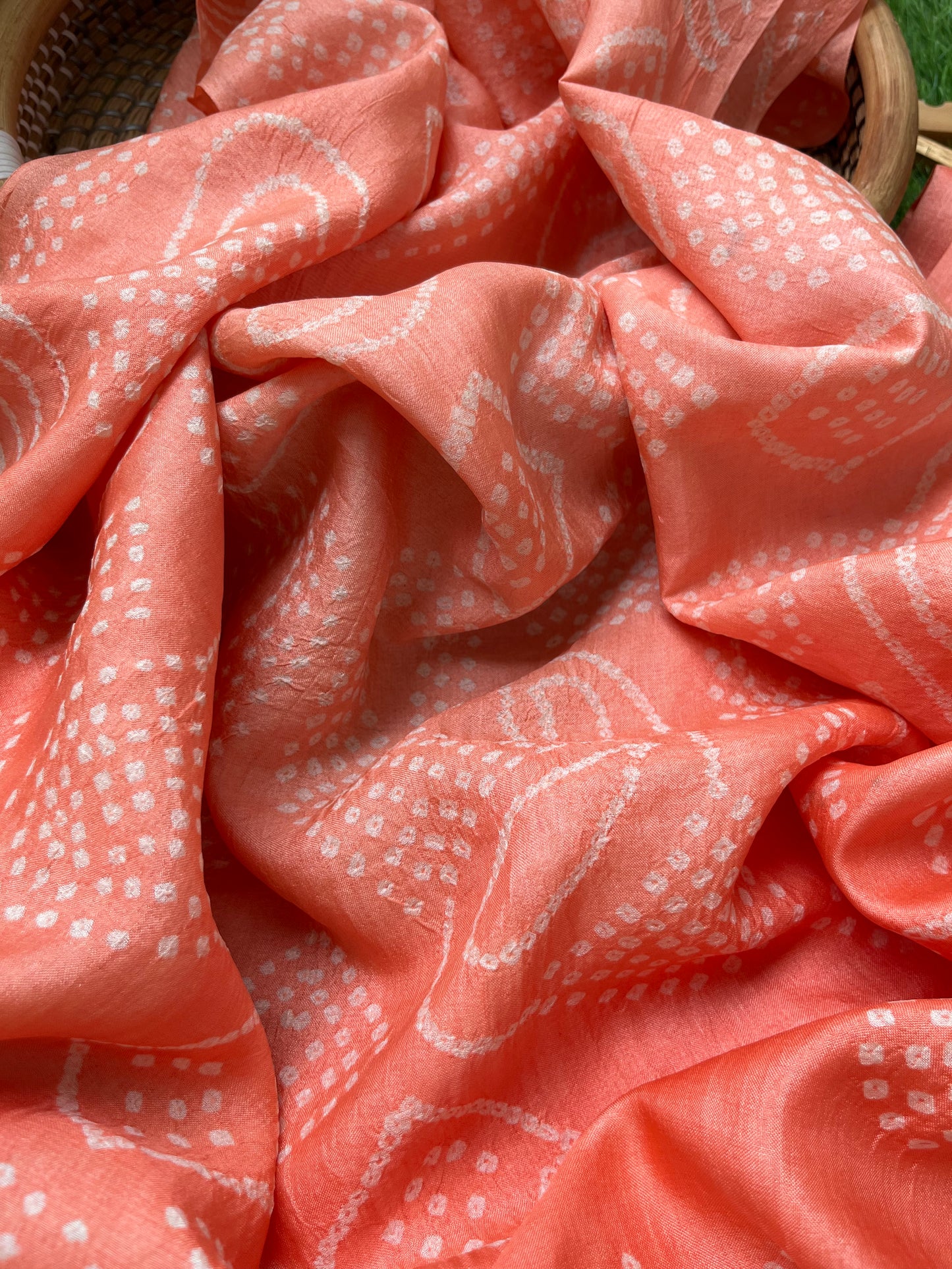 Tussar silk Bandhani dupatta kurta