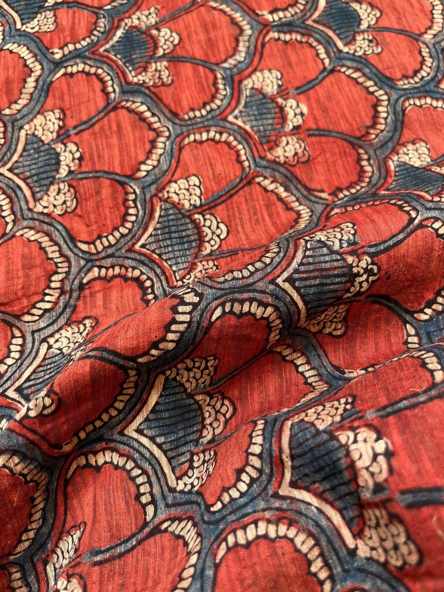 Ajrakh Chanderi fabric