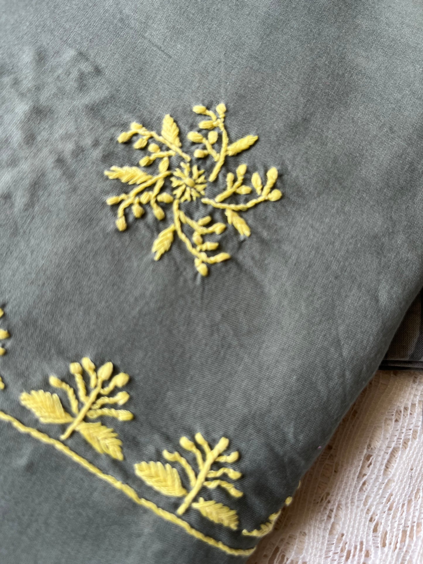 Cotton chikankari Bottom with a baatik kurta fabric