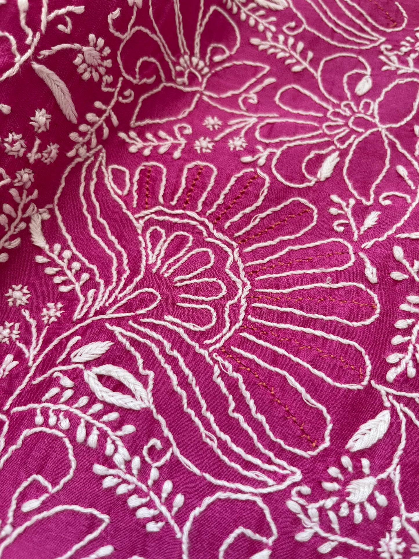 Chanderi chikankari kurta