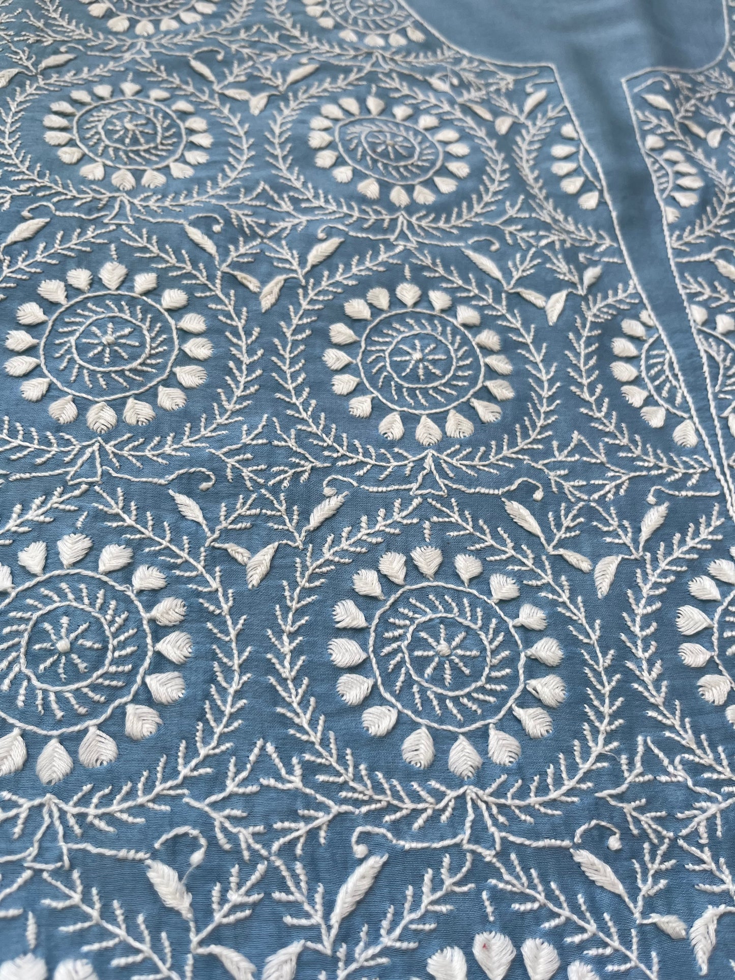 Chanderi chikankari kurta