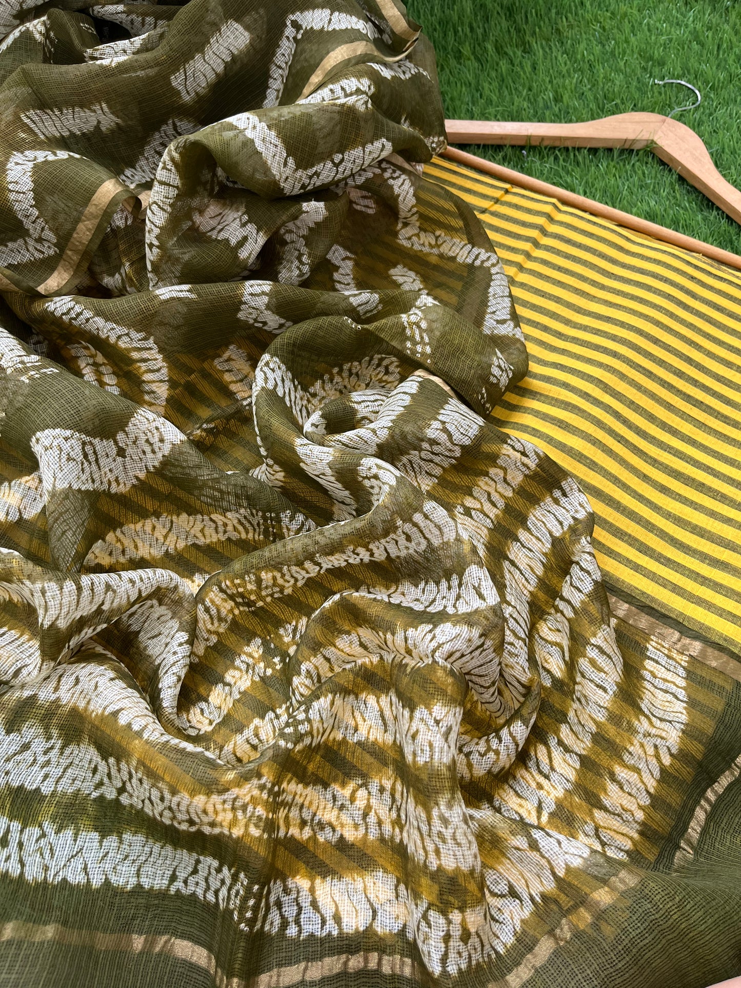 Kota silk shibori Dupatta cotton Kurta bottom fabric