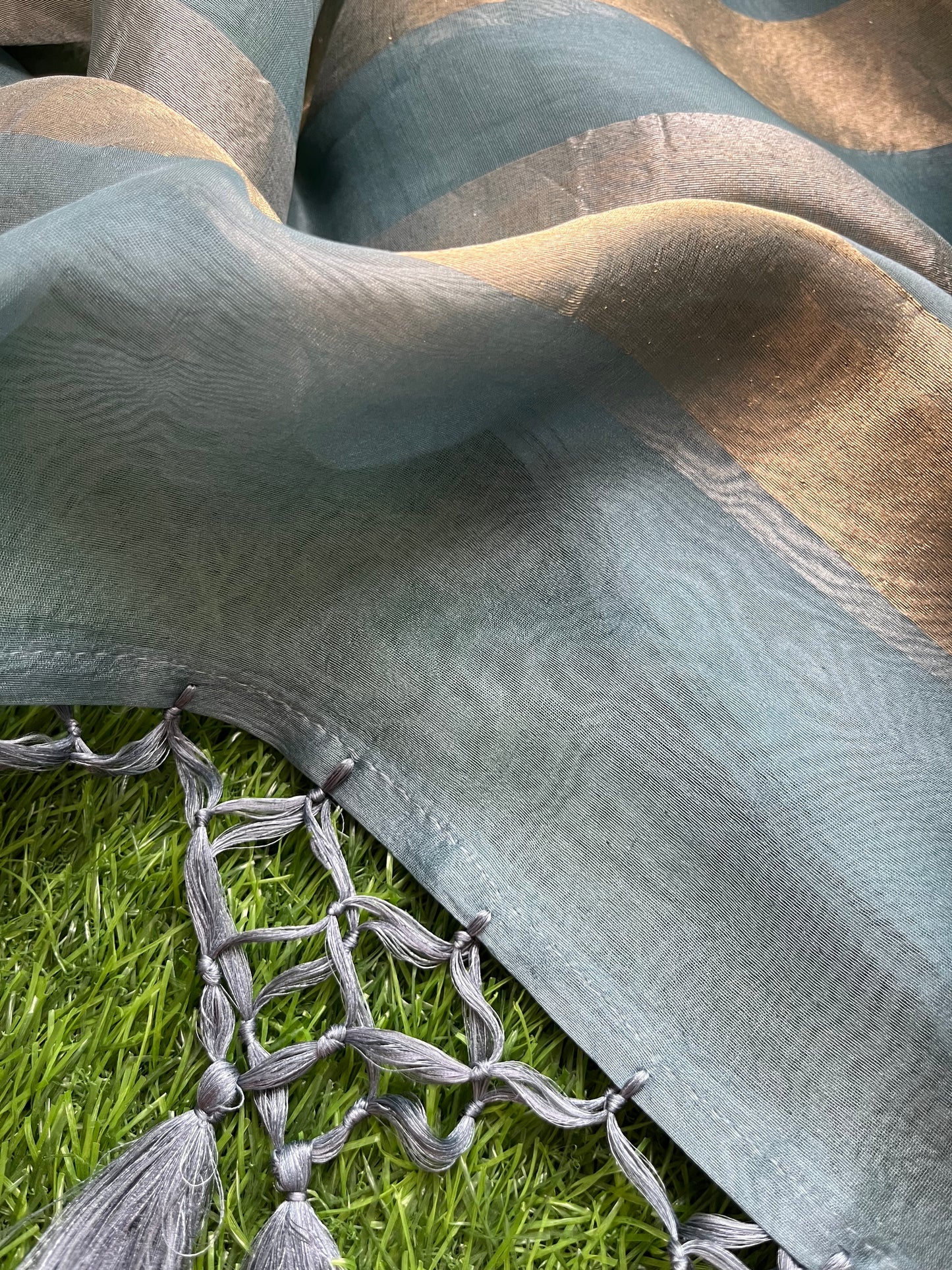 त्योहार् -Banarasi organza dupatta chanderi fabric