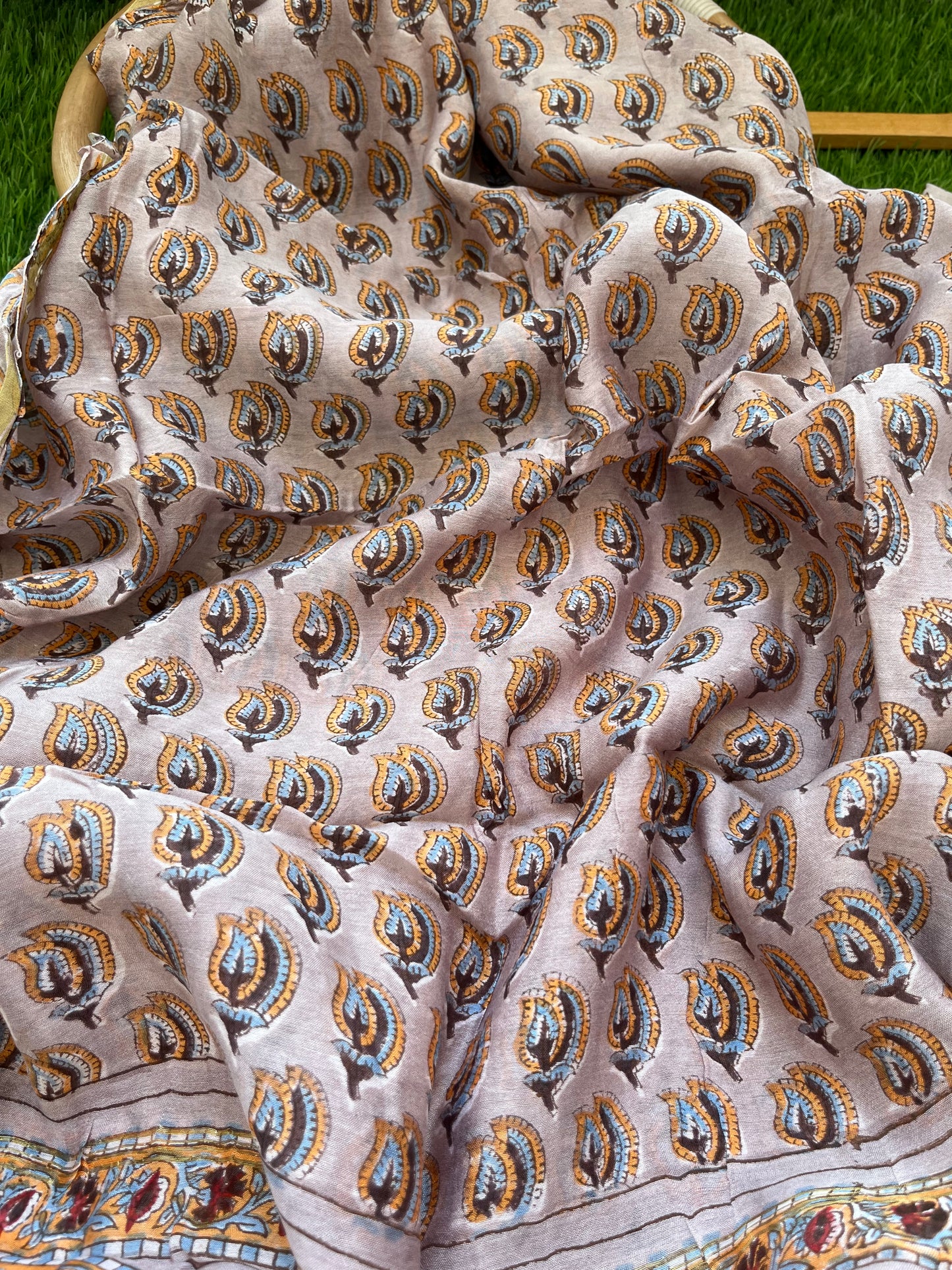 Cotton kurta bottom chanderi dupatta