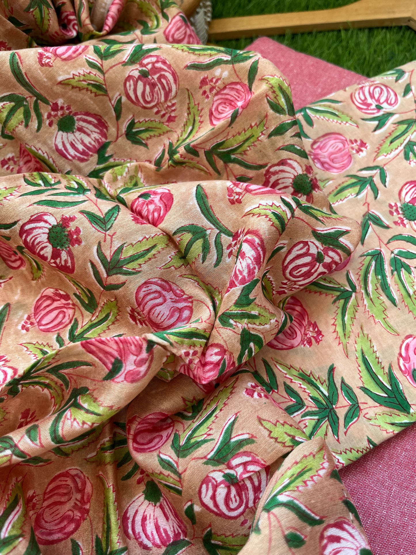 Cotton kurta bottom chanderi dupatta