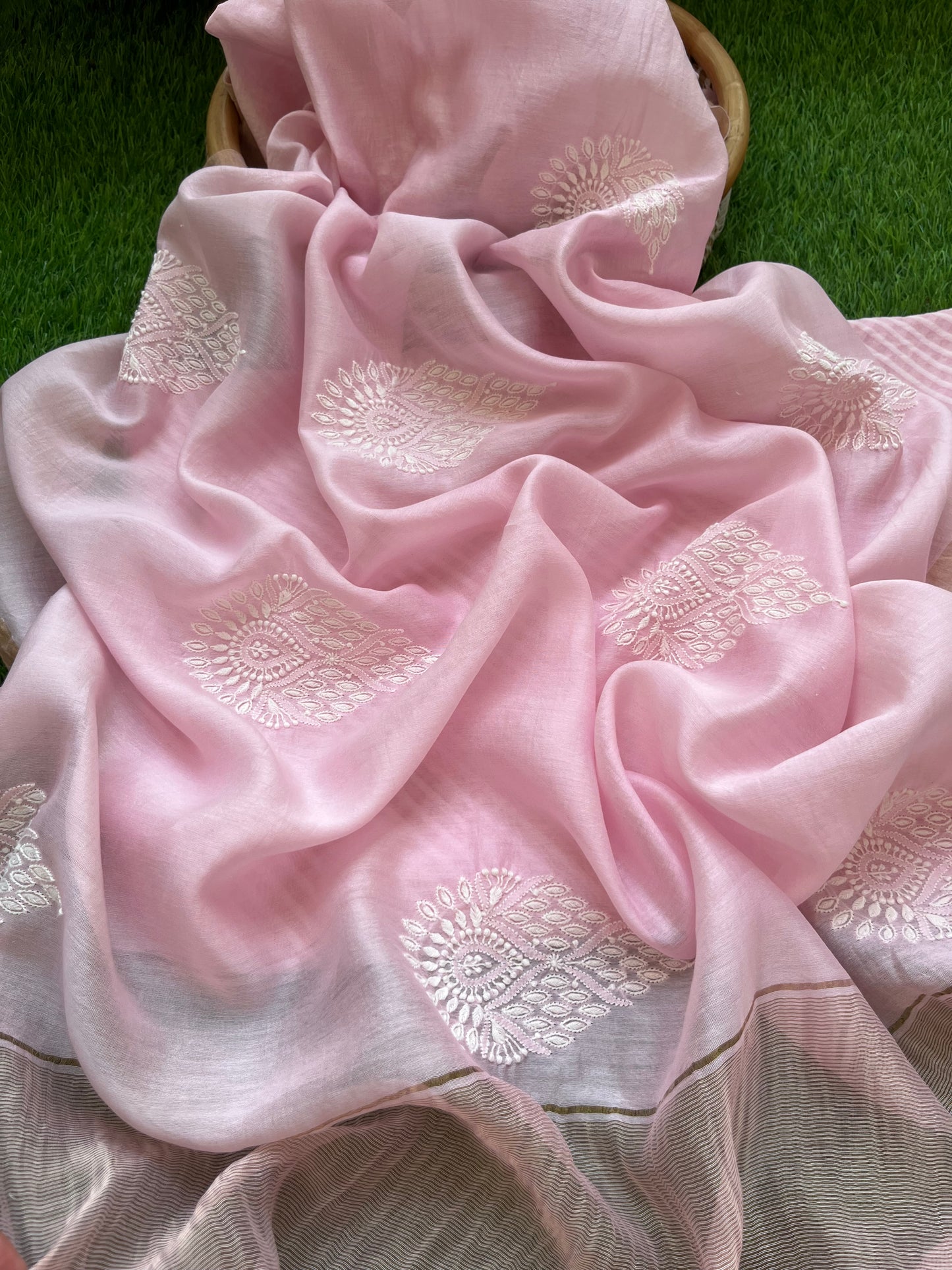 Jaamdani kurta chanderi dupatta