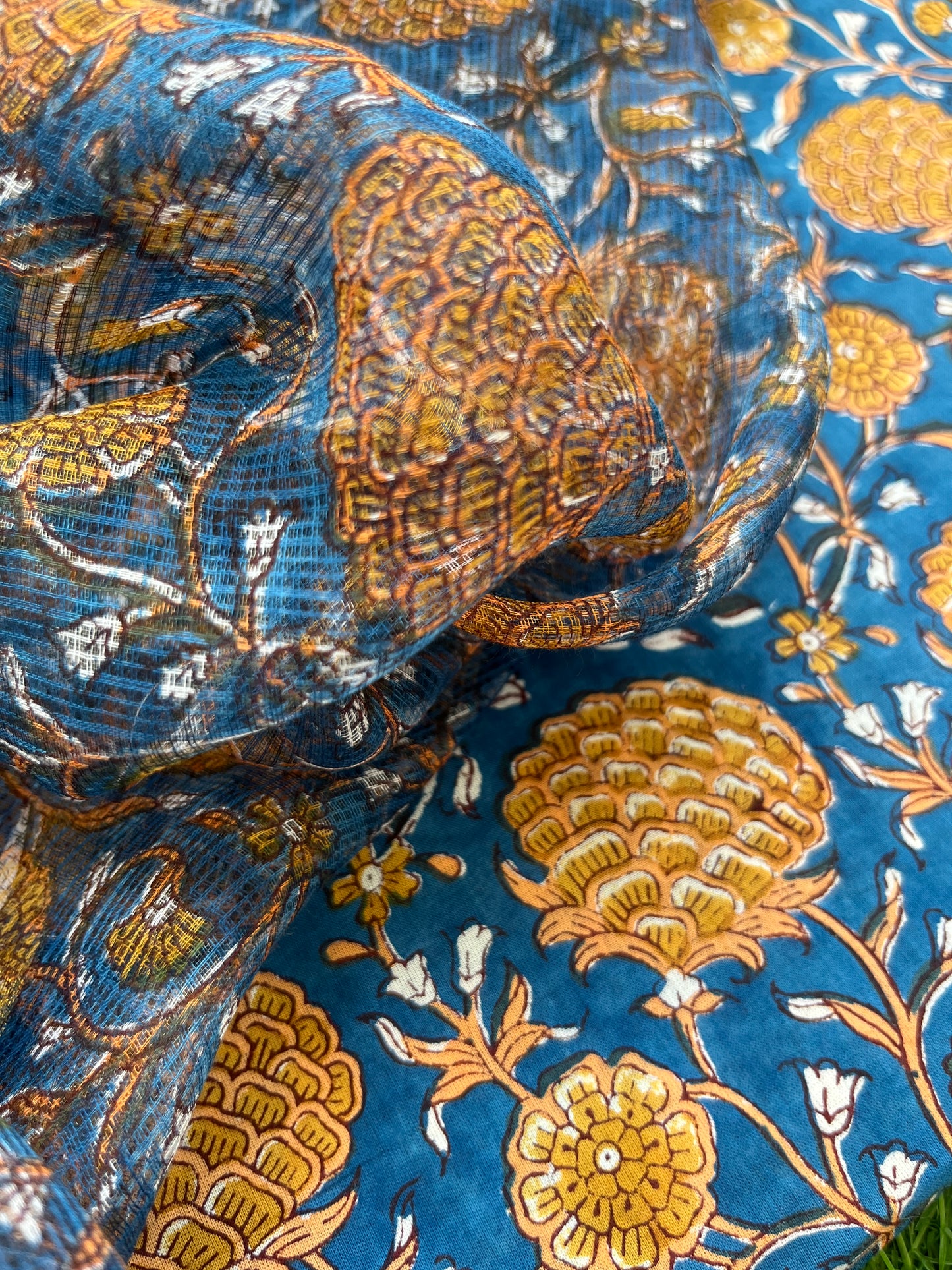 Block print Cotton Dupatta Kurta
