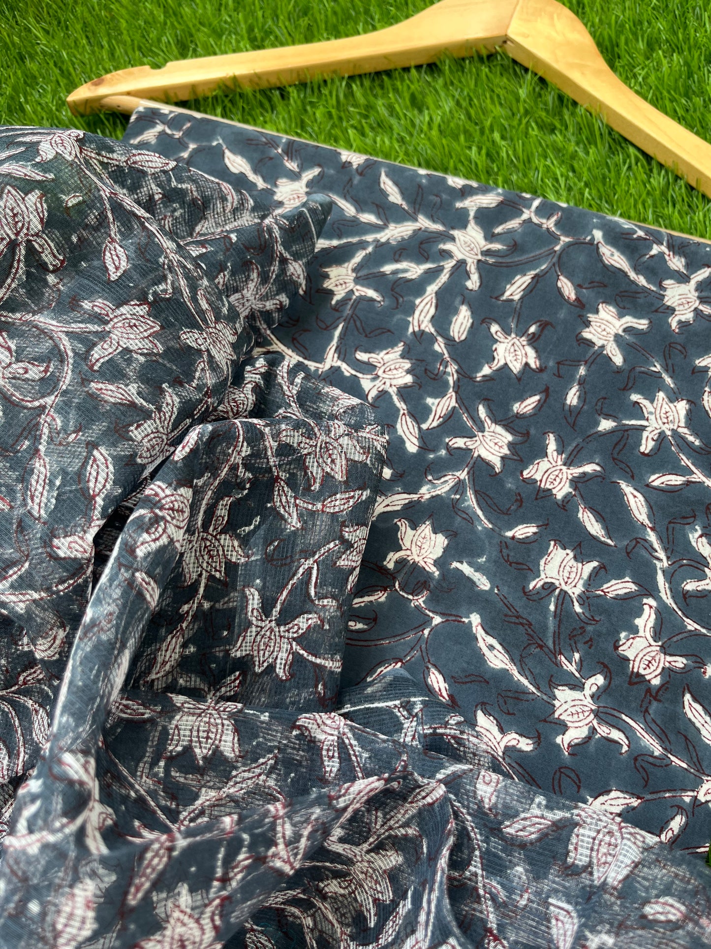 Block print kota Dupatta cotton Kurta