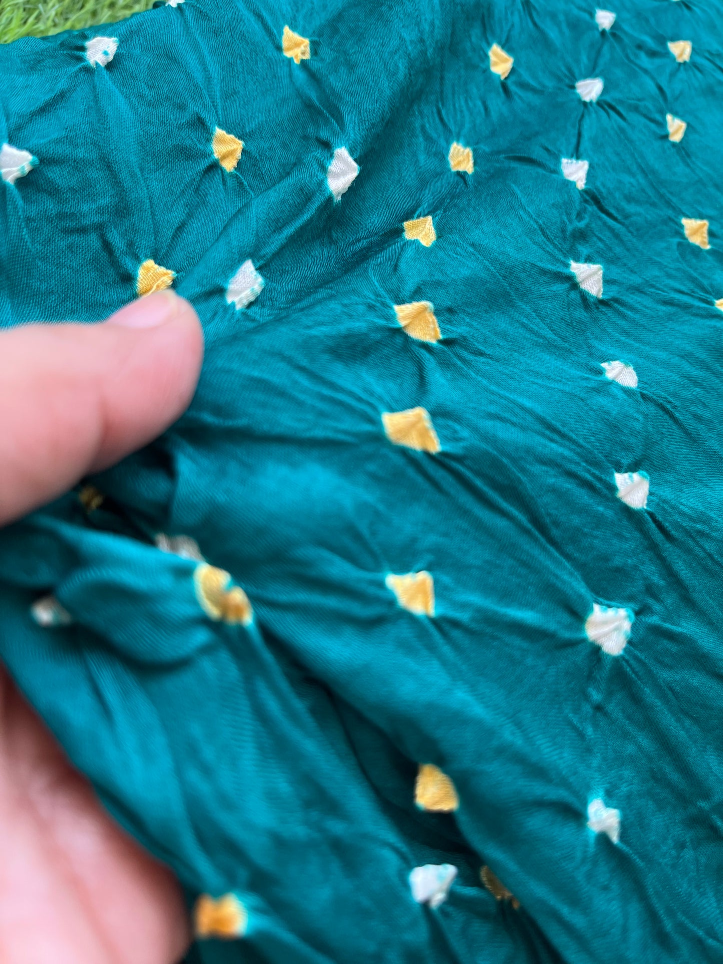 Modal Silk bandhani fabric