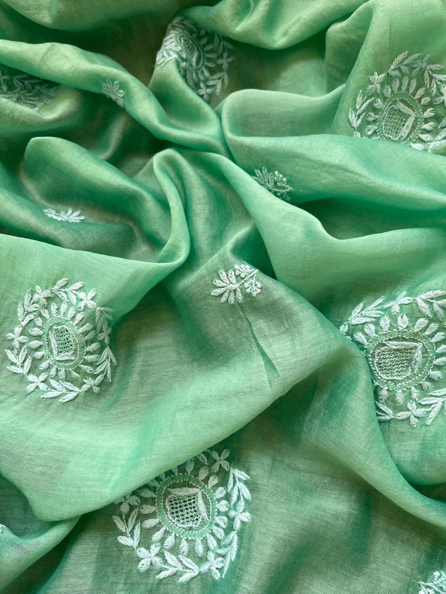 Jaamdani kurta bottom chanderi dupatta