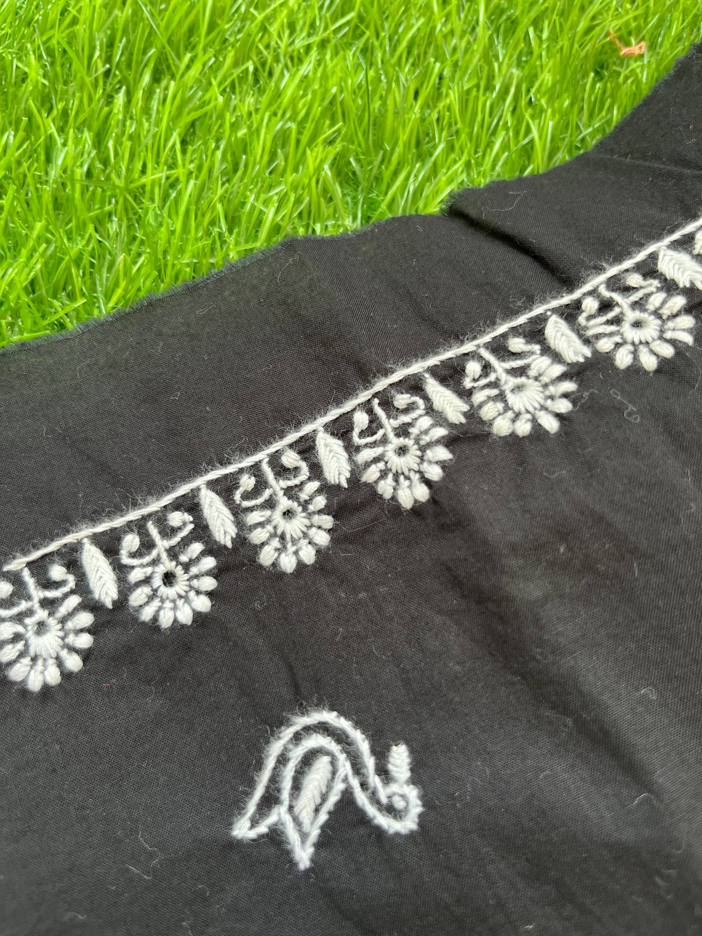 Cotton chikan kurta bottom