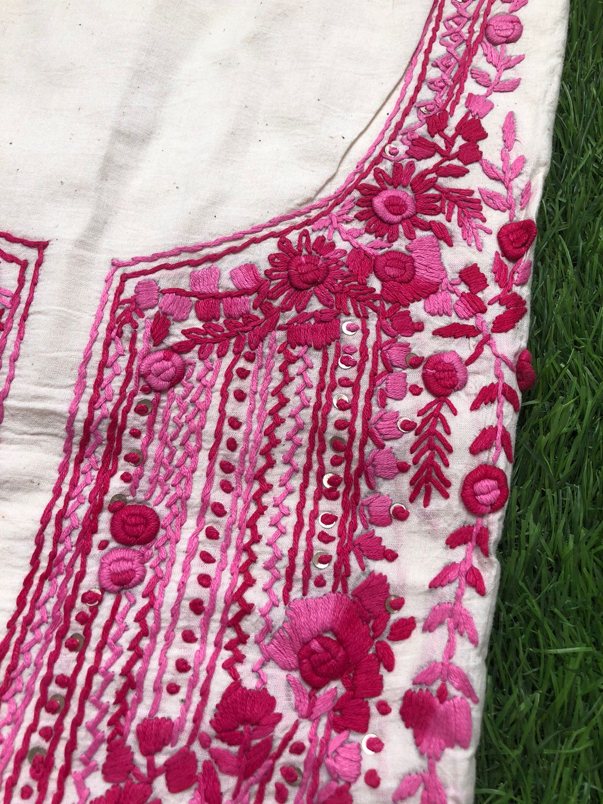 Handwoven Cotton embroidered kurta