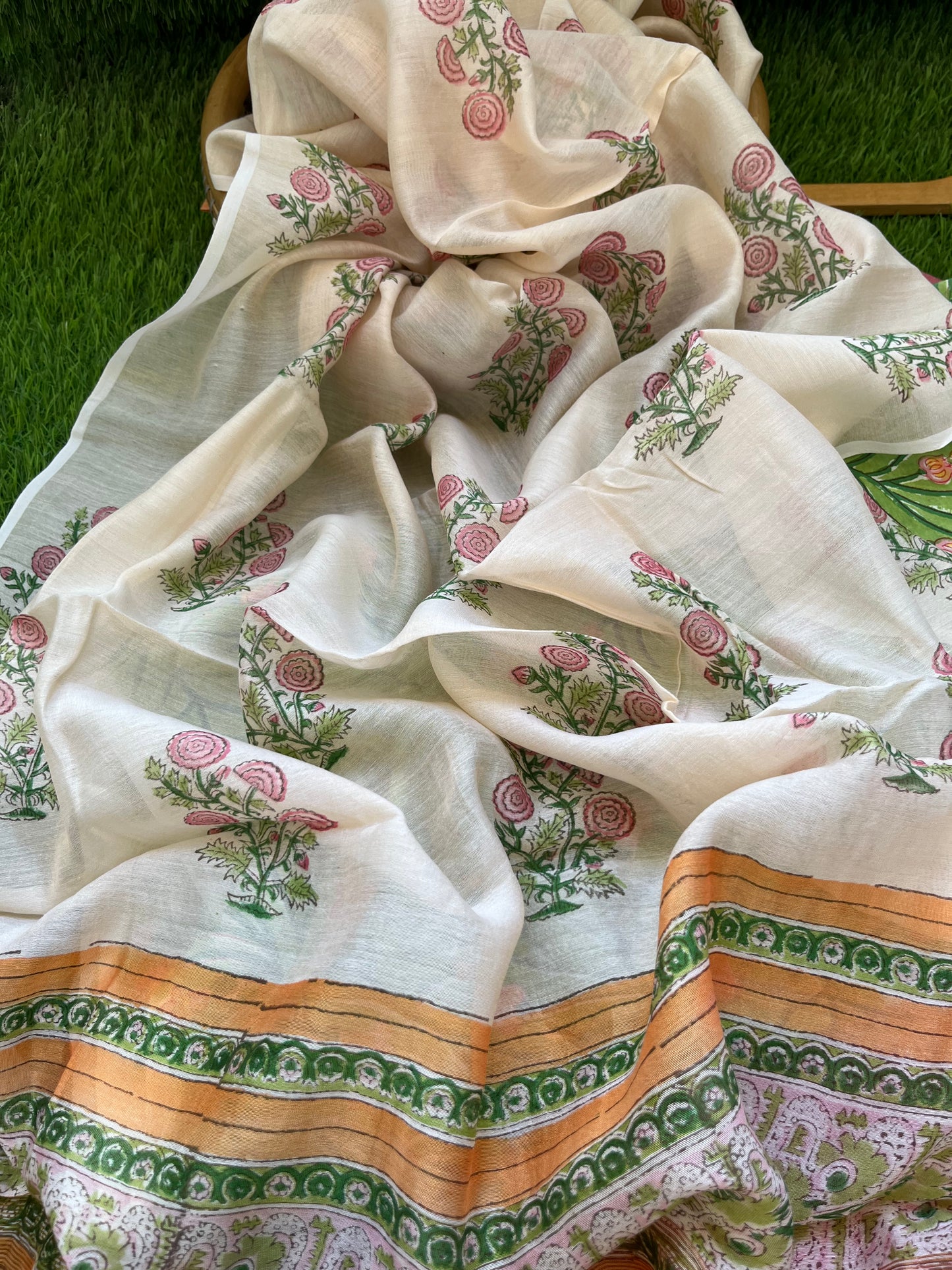 Cotton kurta bottom chanderi dupatta