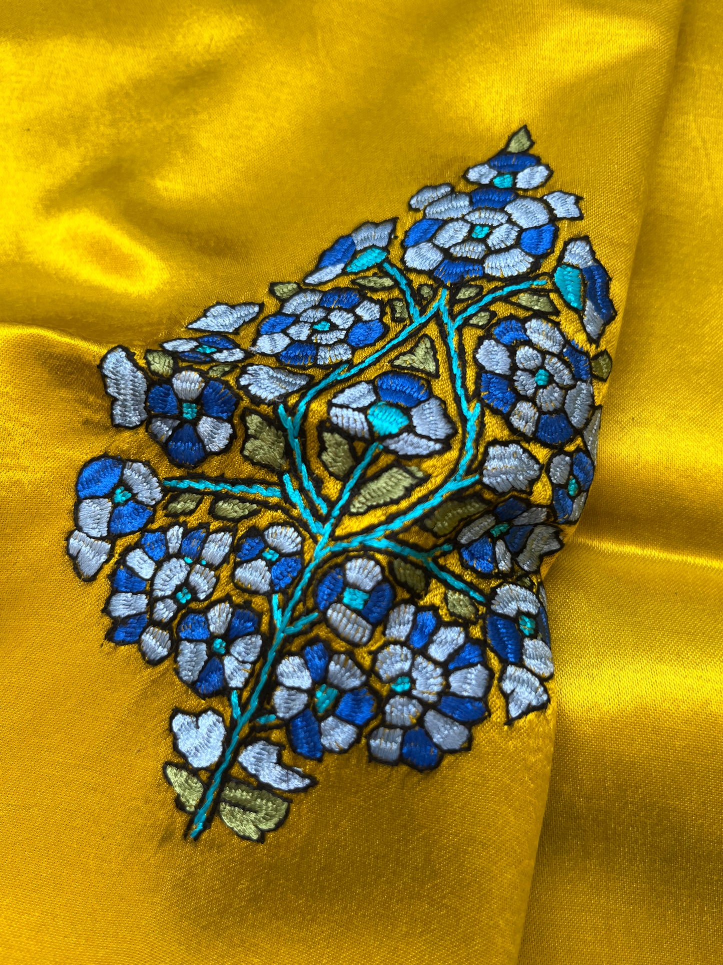 Mashru Silk kashmiri work kurta