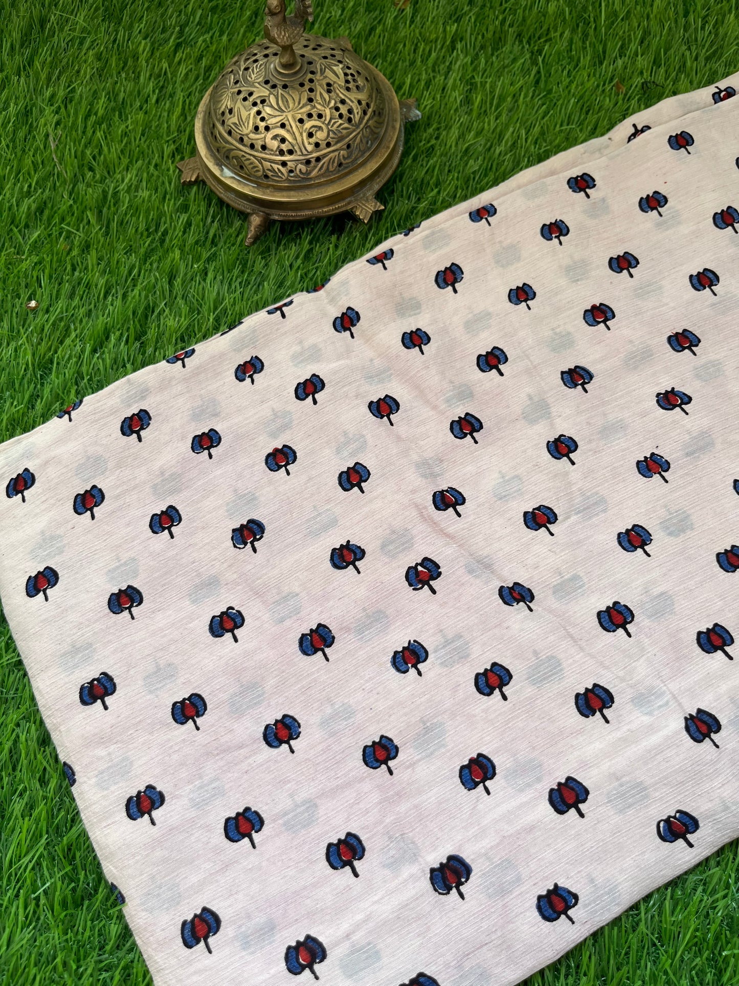 Ajrakh Cotton slub fabric